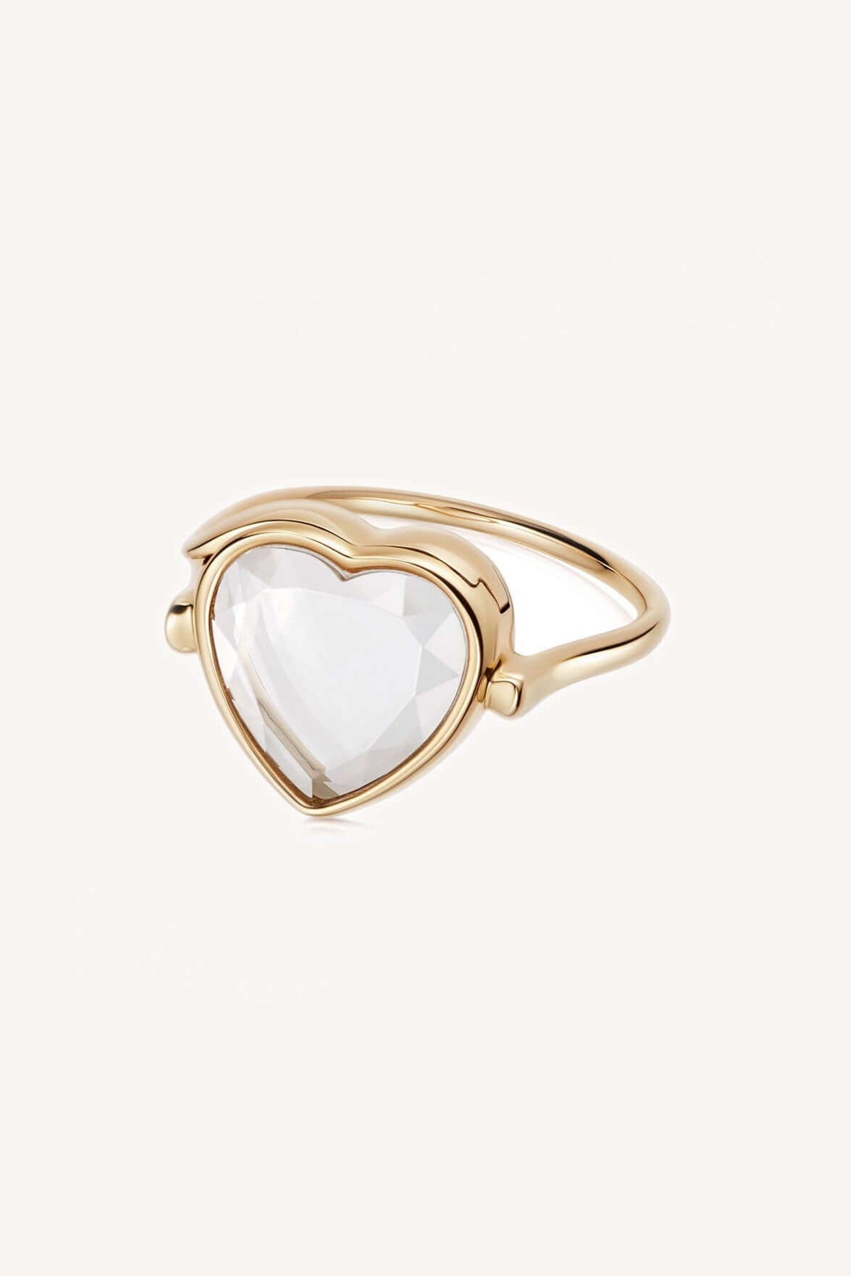 LOQUET LONDON | FACETED HEART LOCKET RING
