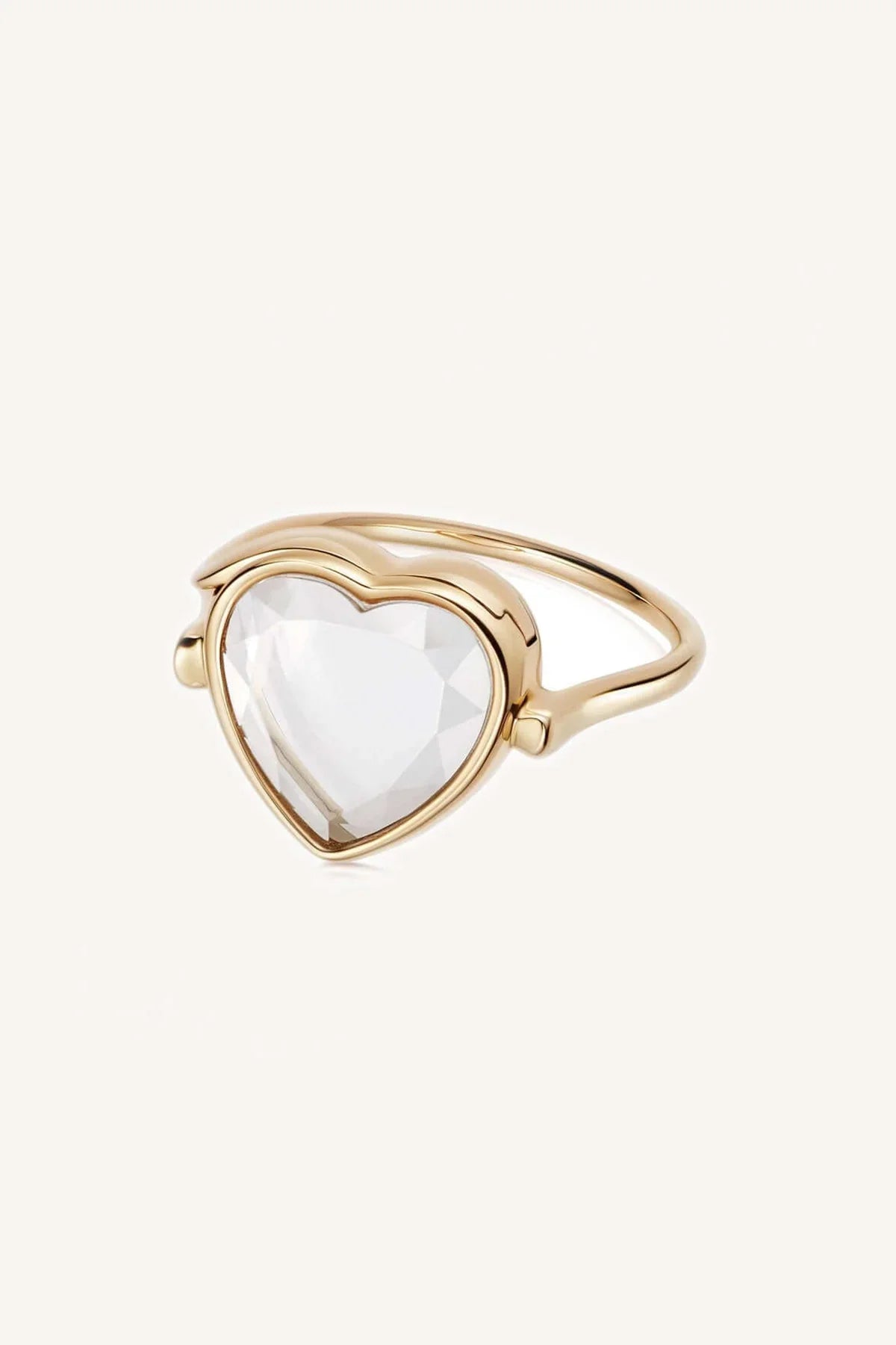 LOQUET LONDON | FACETED HEART LOCKET RING