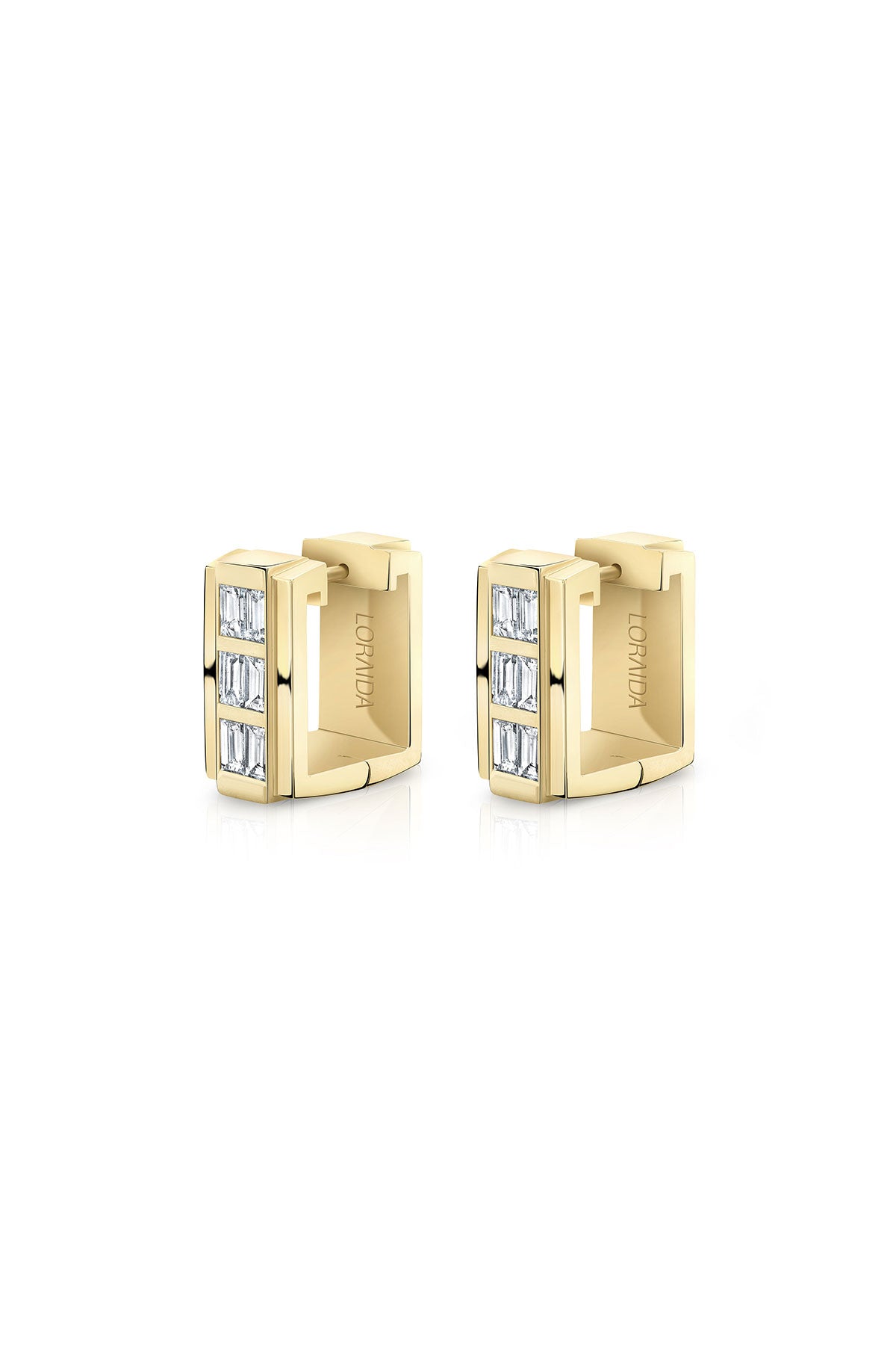 Loraida | Vortex Baguette Square Earrings