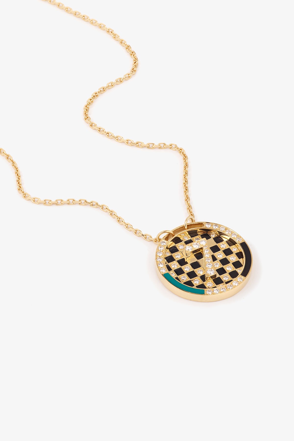 MYSTERYJOY | MEDAL CHESS NECKLACE