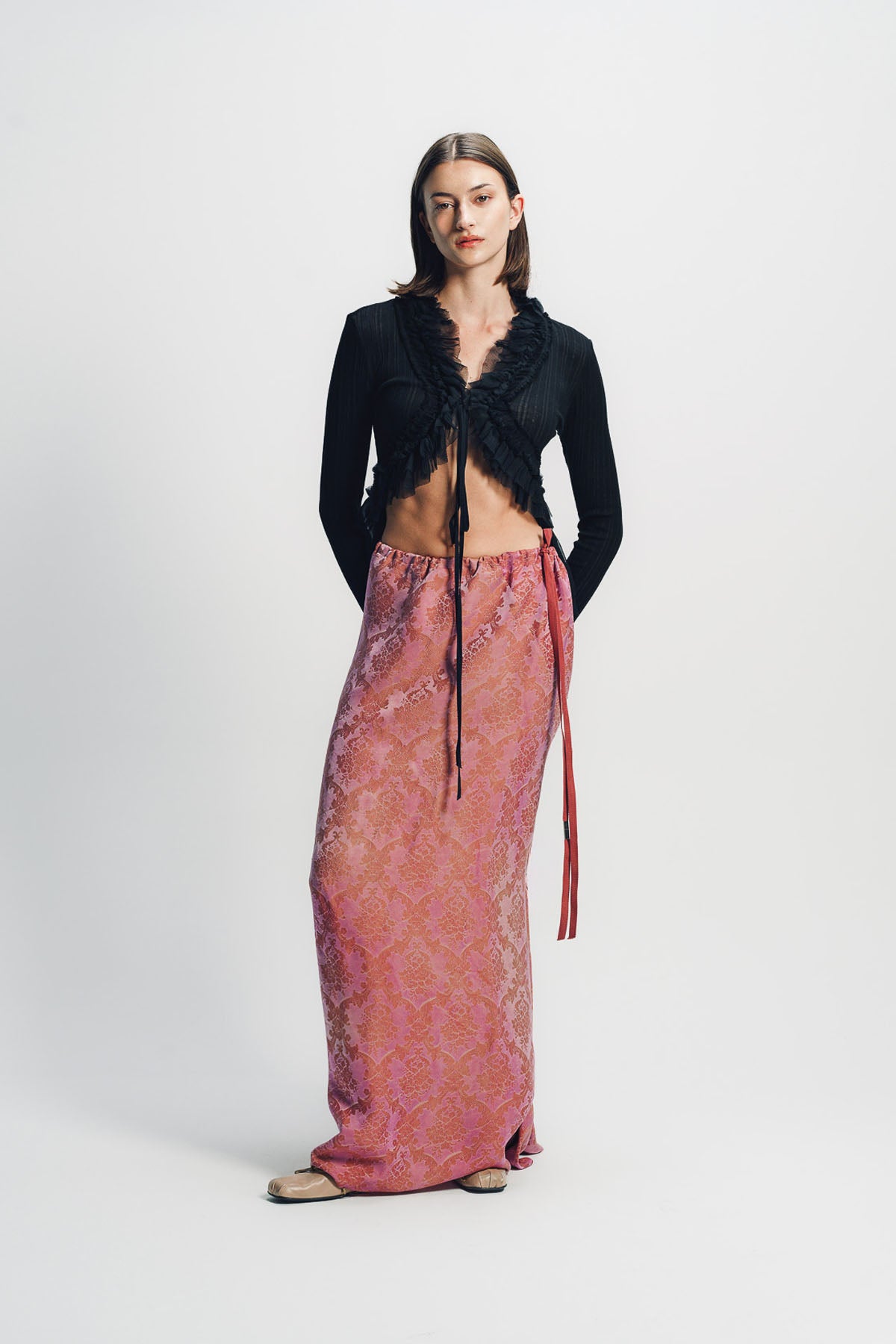 ANN DEMEULEMEESTER | JEDI LONG SLEEVE OPEN FRONT TOP