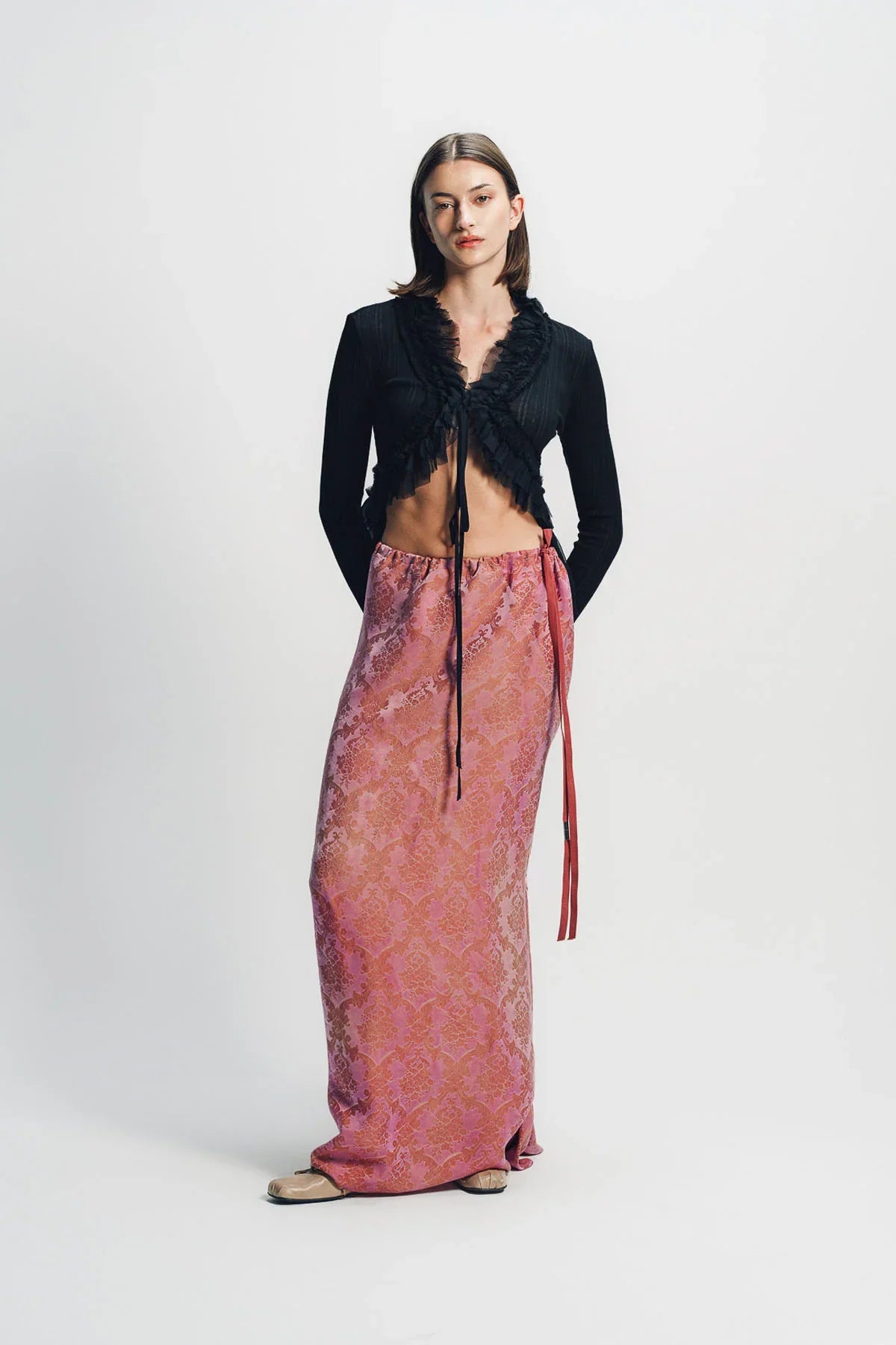 ANN DEMEULEMEESTER | JEDI LONG SLEEVE OPEN FRONT TOP