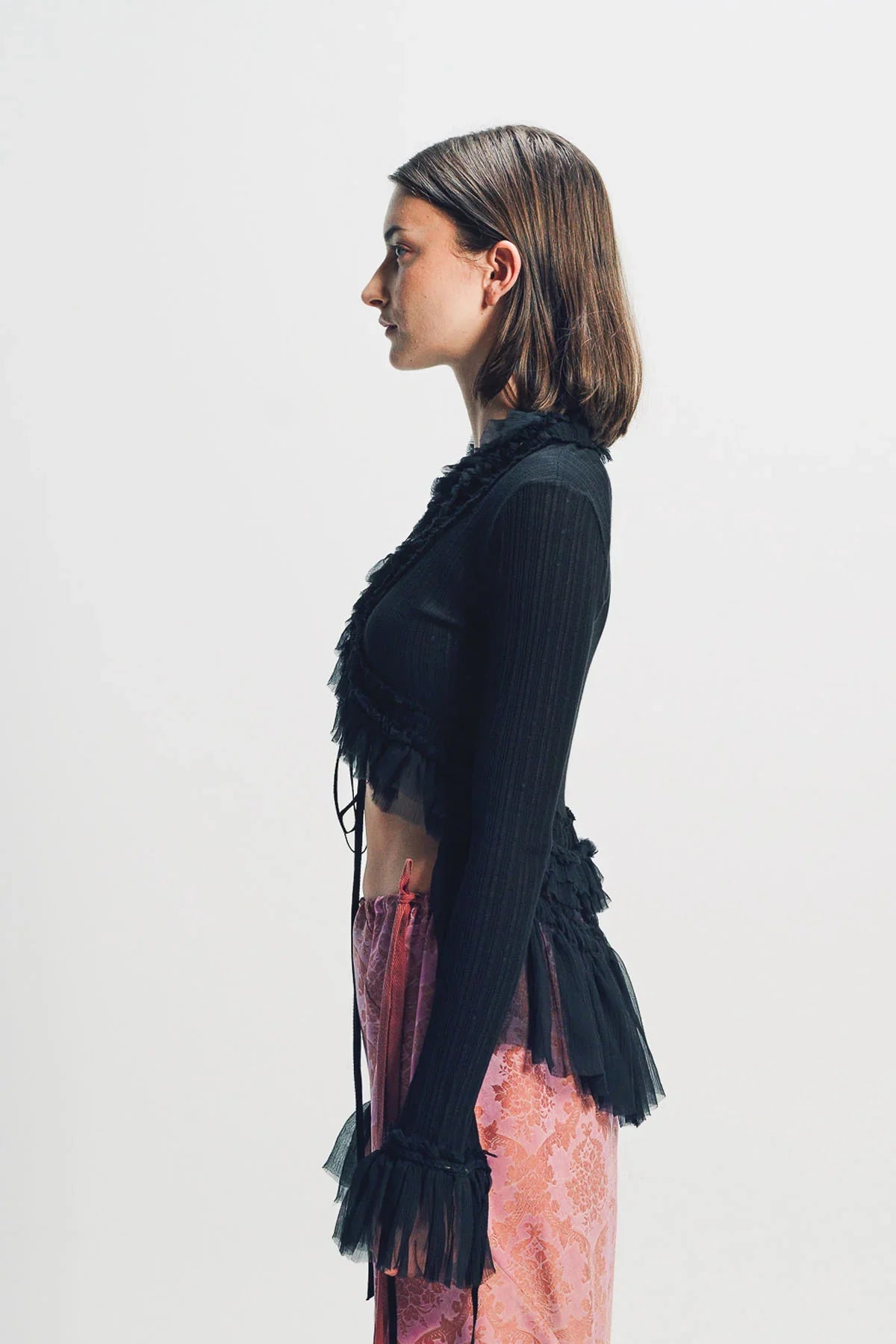 ANN DEMEULEMEESTER | JEDI LONG SLEEVE OPEN FRONT TOP