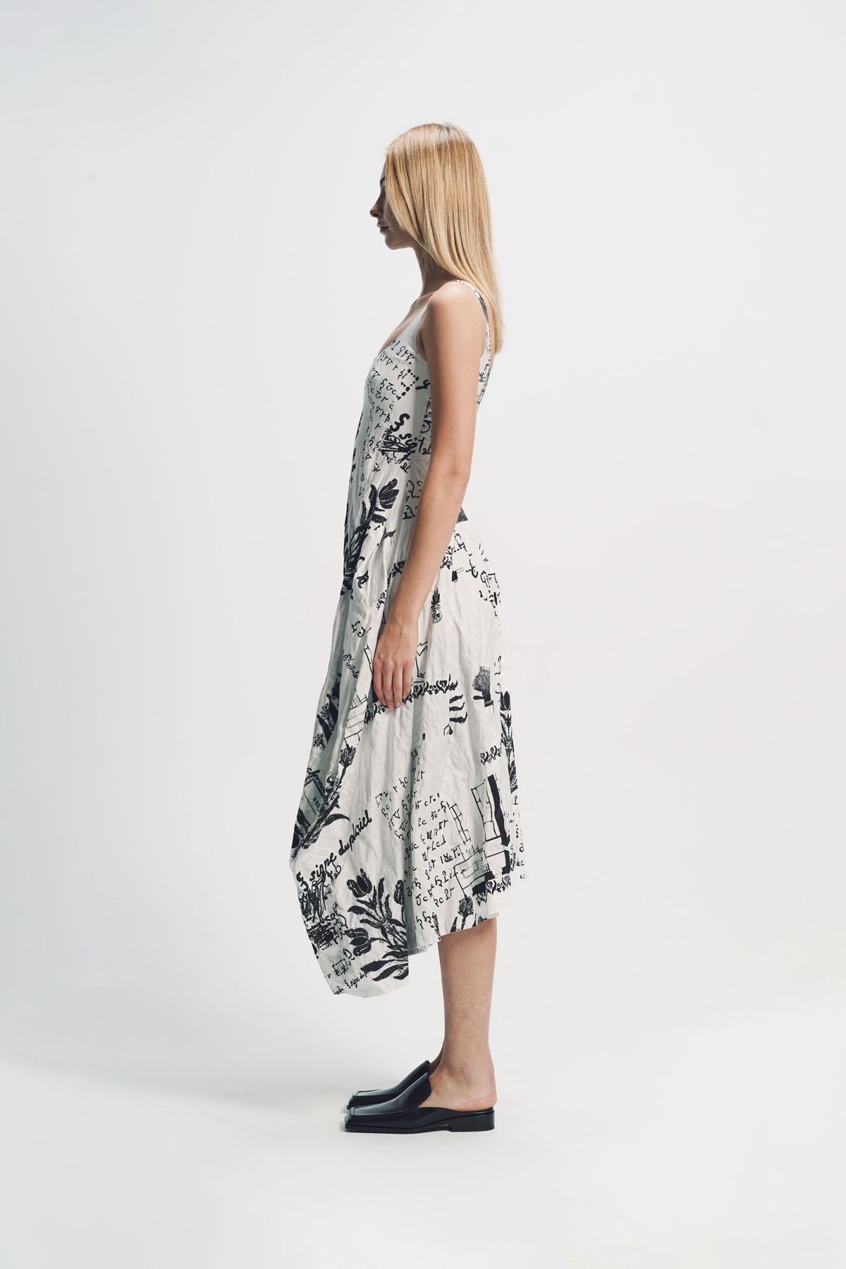 Erdem | Metallised Cotton Draped Midi Dress