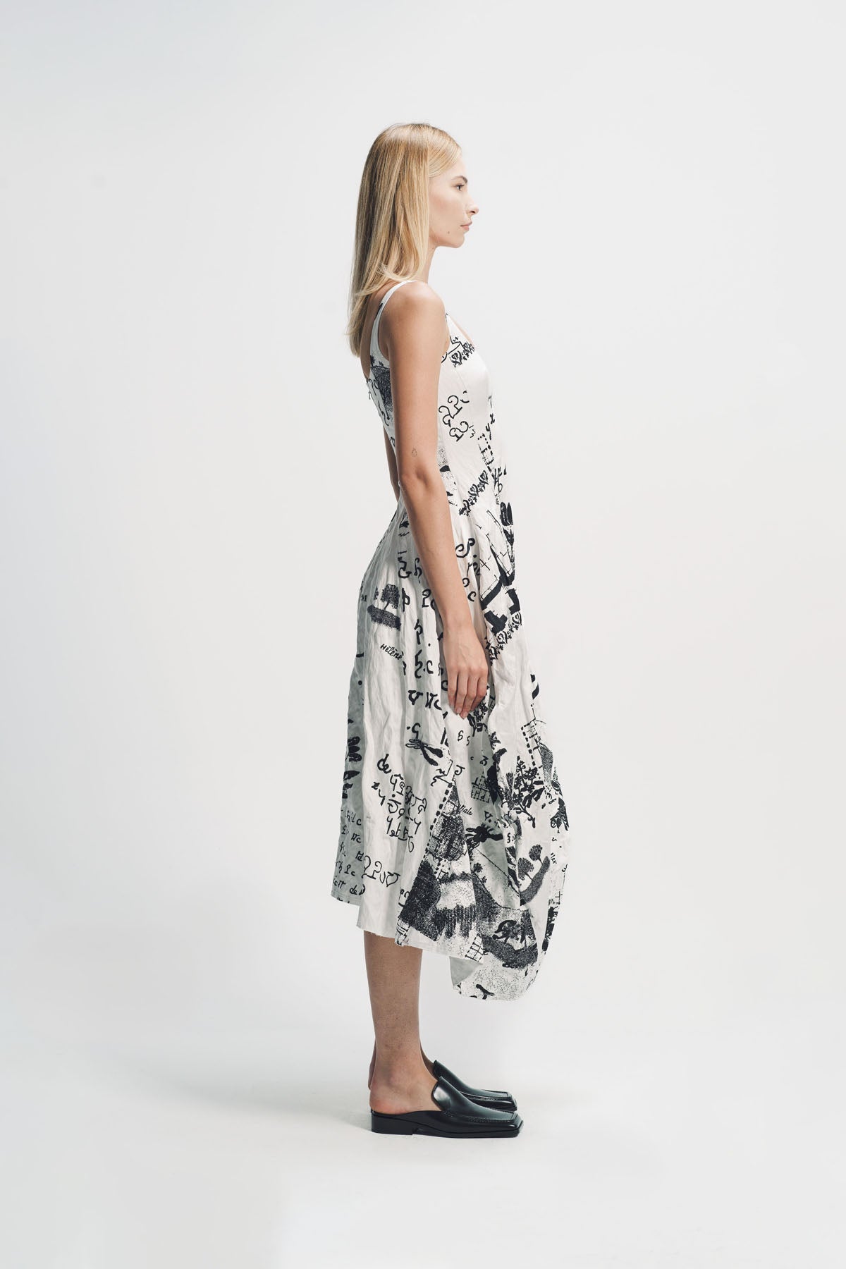 Erdem | Metallised Cotton Draped Midi Dress