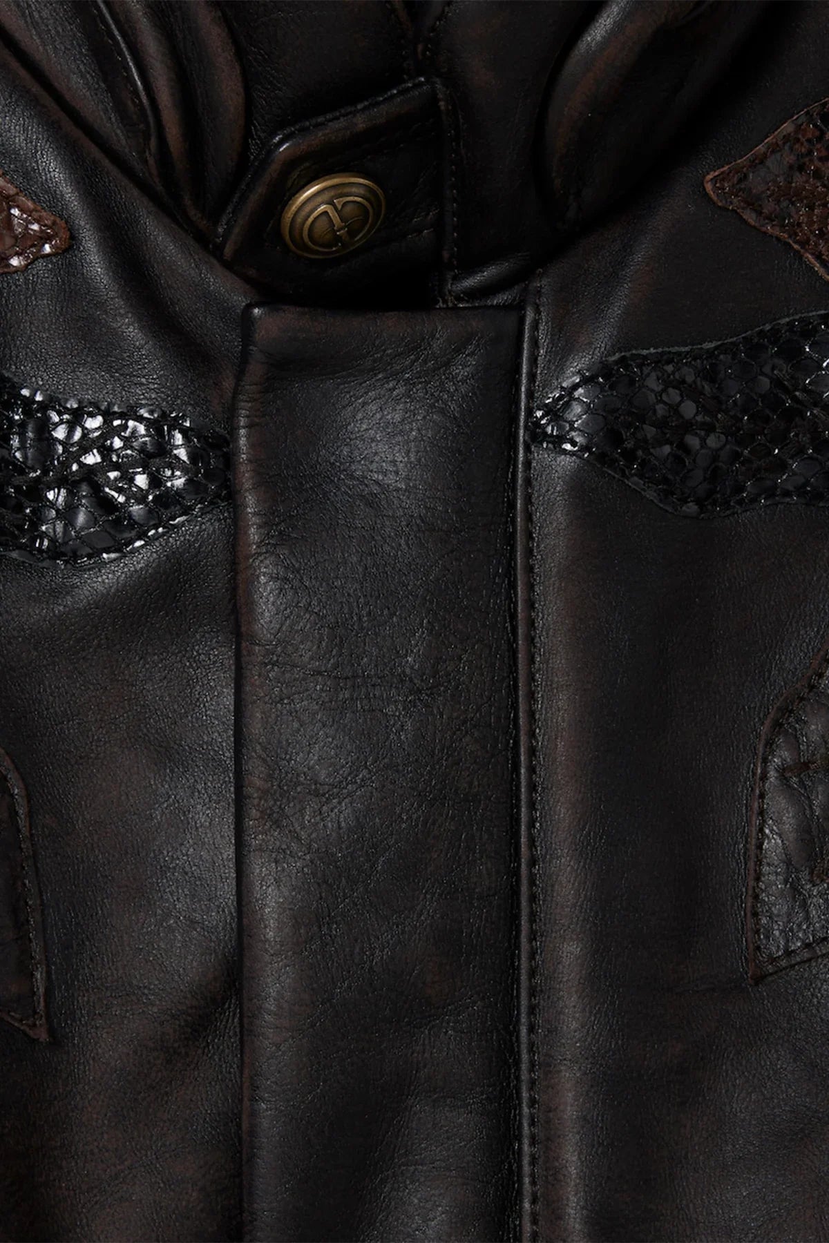 Gucci | Leather With Aged Effect Bomber Jacket