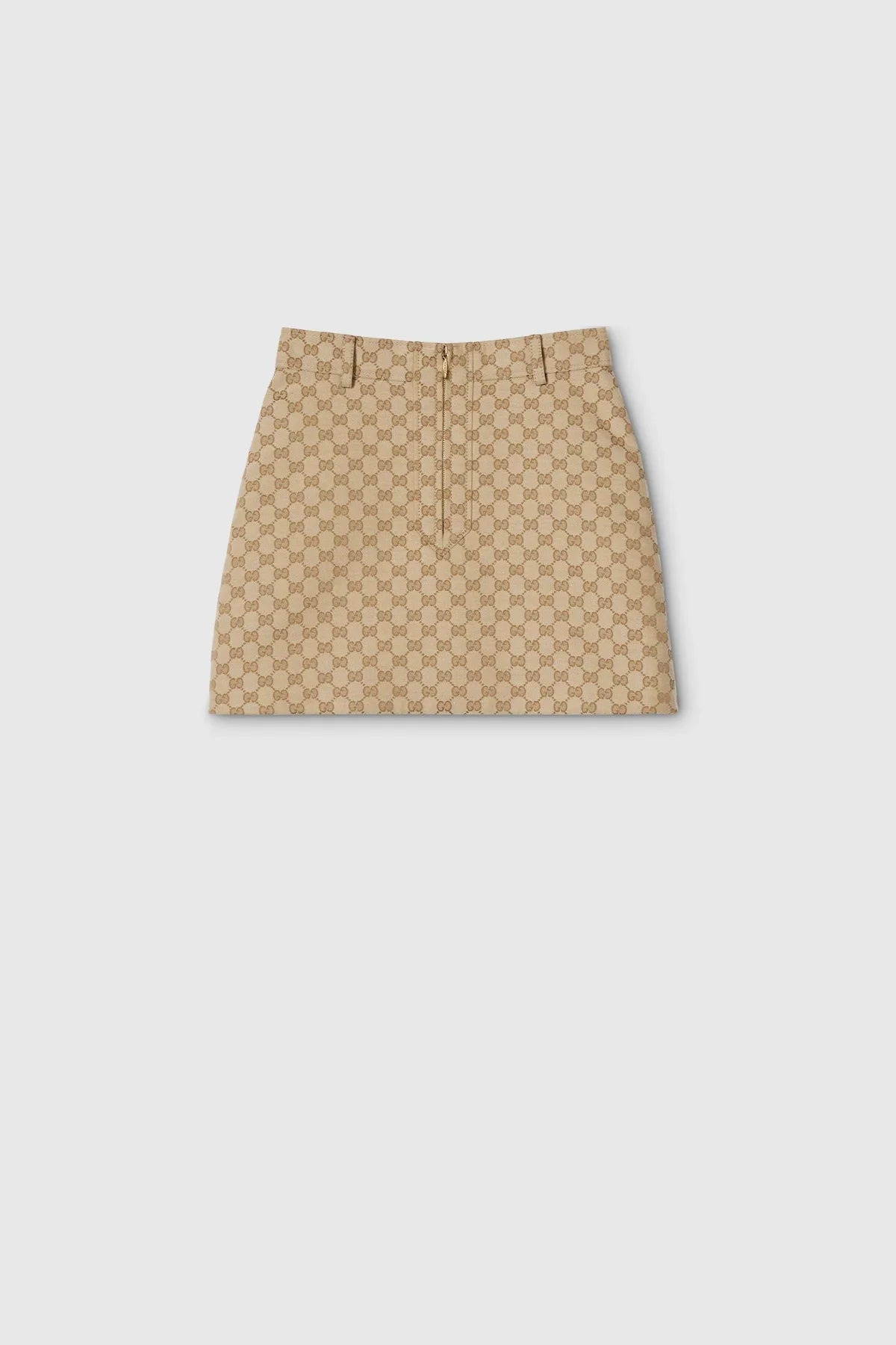 Gucci | Gg Cotton Canvas Jacquard Fabric Skirt