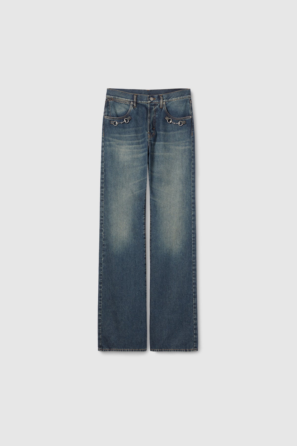 GUCCI | MEN'S COTTON DENIM PANTS WITH HORSEBIT DETAIL