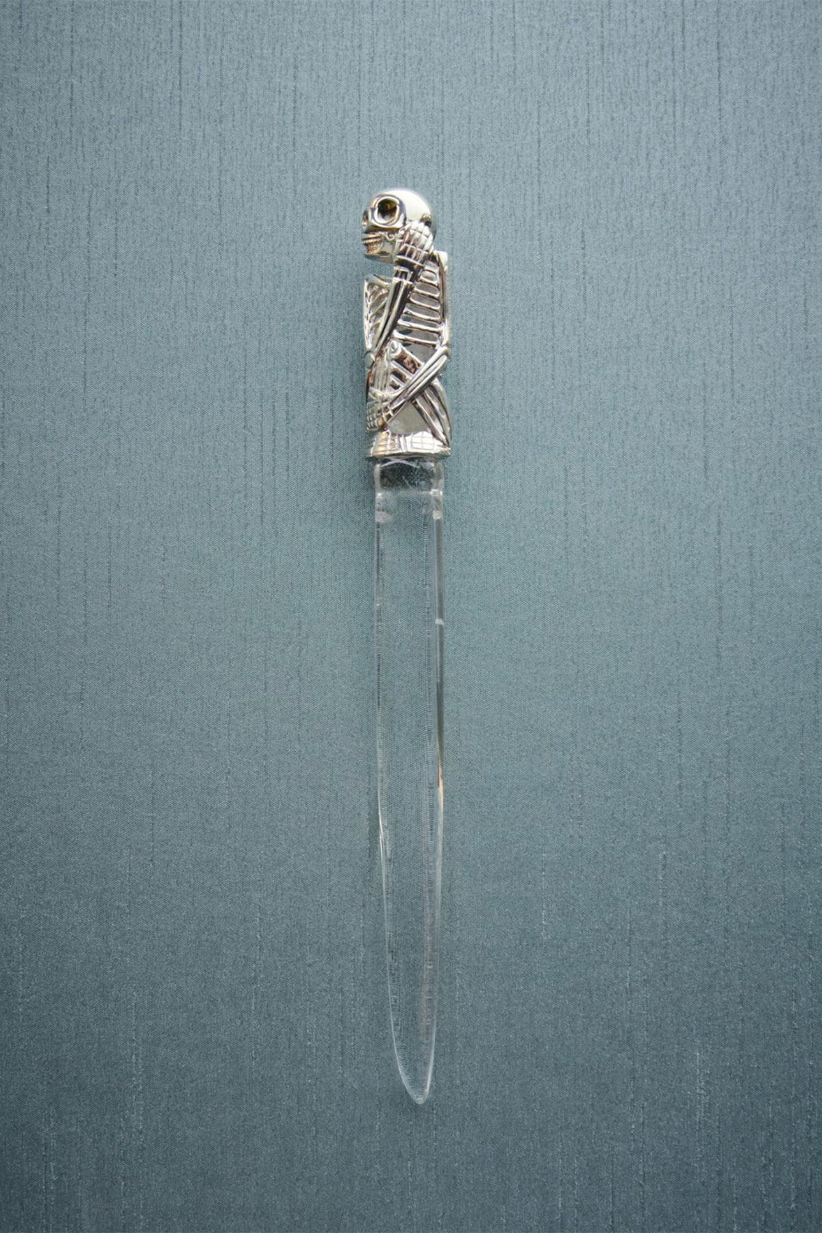 RENATO CIPULLO | ROCK CRYSTAL SKELETON LETTER OPENER