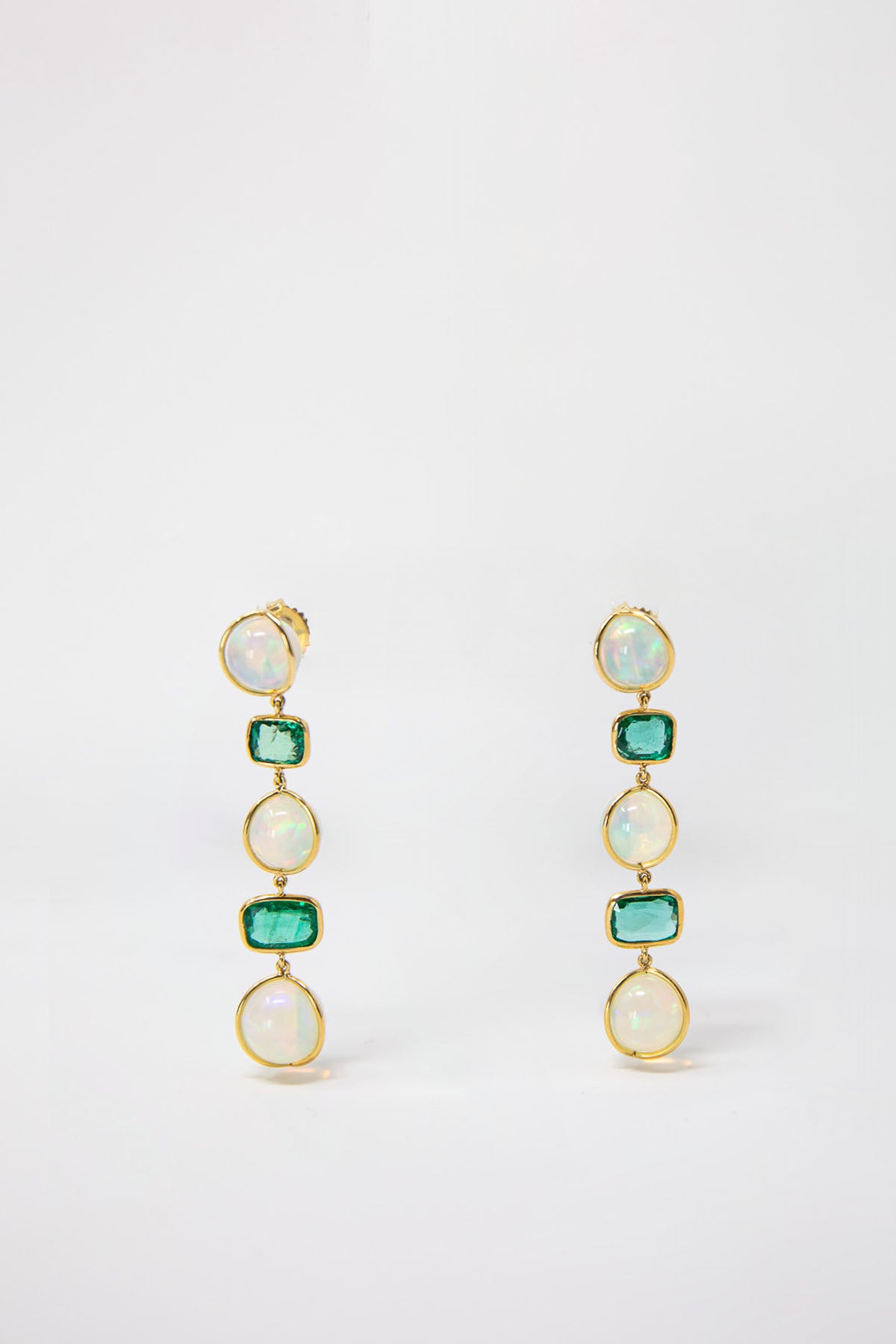 MAUD JEWELRY | OPAL & EMERALD EARRINGS