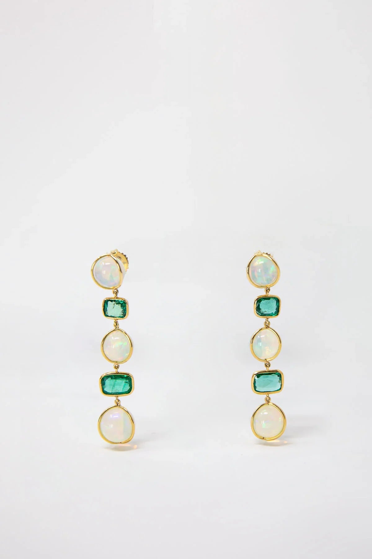 MAUD JEWELRY | OPAL & EMERALD EARRINGS
