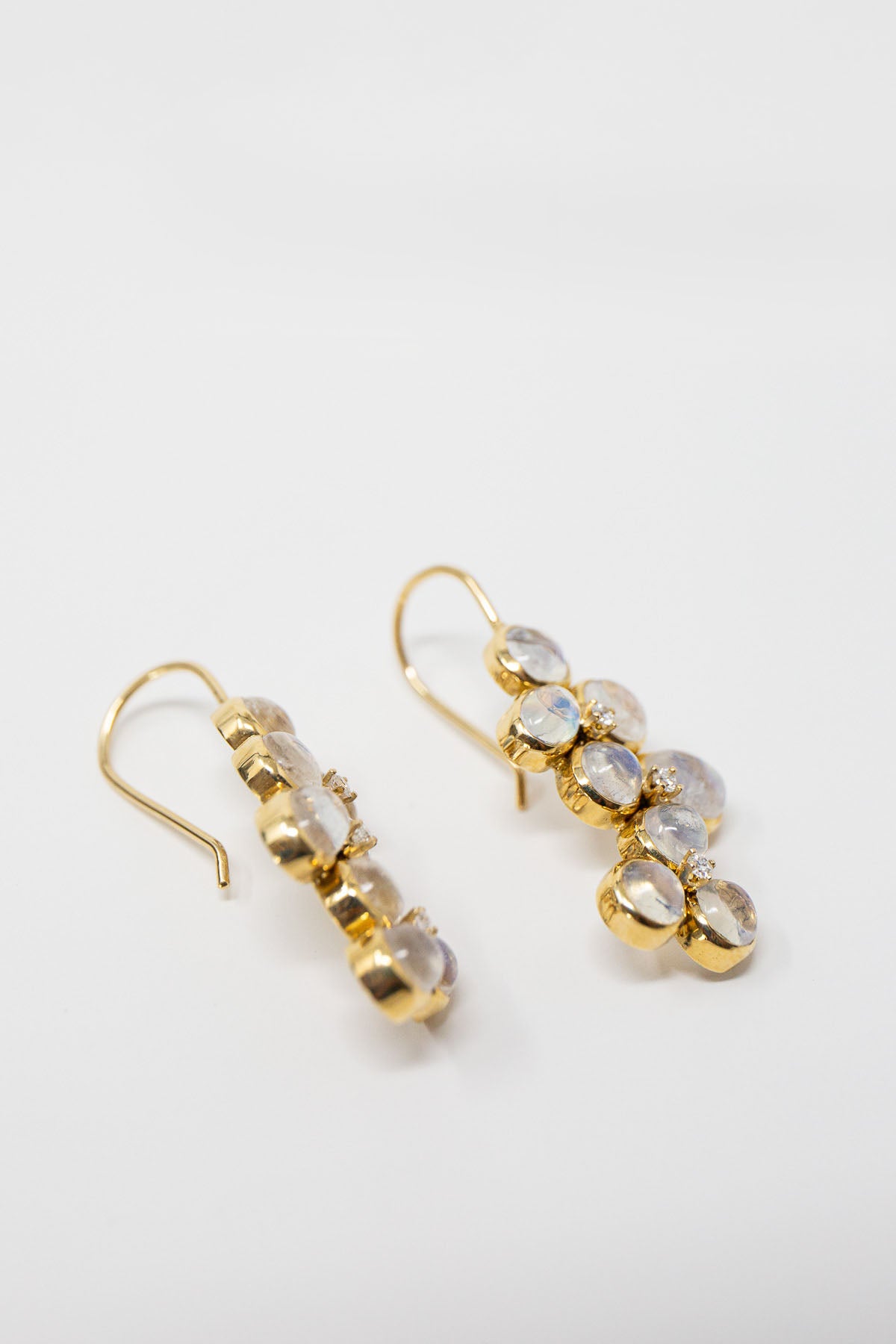 MAUD JEWELRY | MOONSTONE & DIAMOND EARRINGS