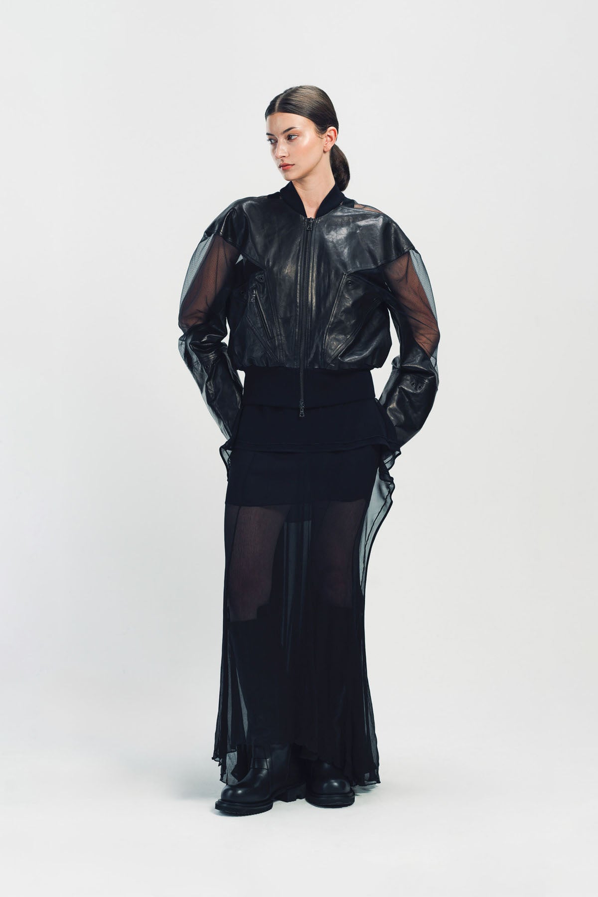 YEHUAFAN | TRANSPARENT BOMBER JACKET