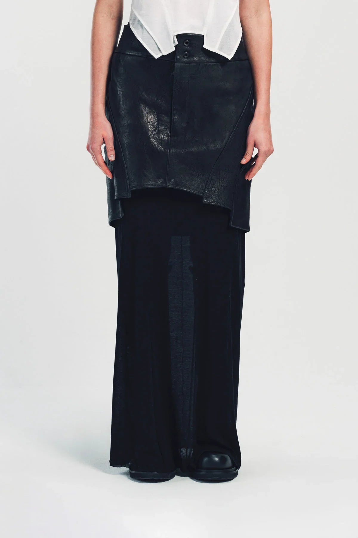 YEHUAFAN | HORSEHIDE MAXI SKIRT