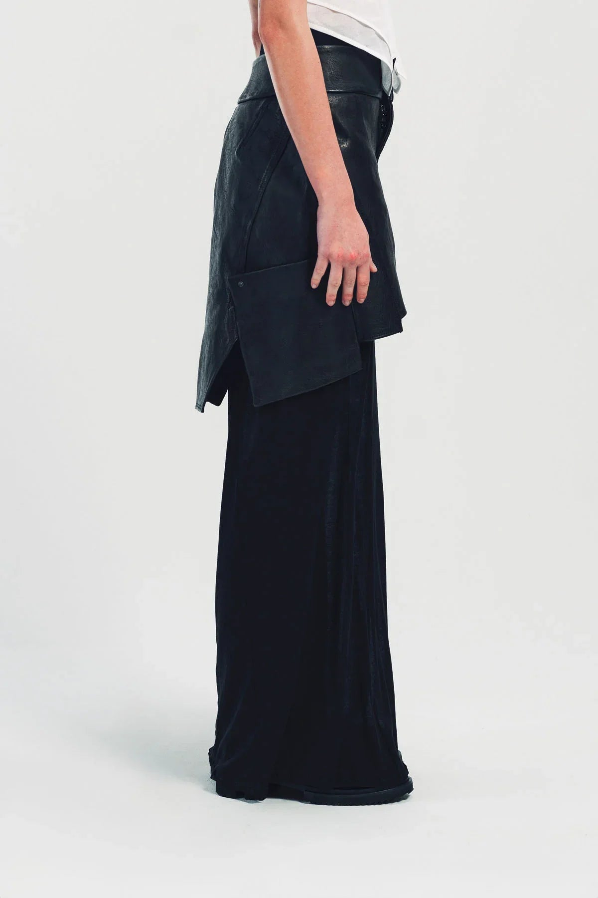 YEHUAFAN | HORSEHIDE MAXI SKIRT