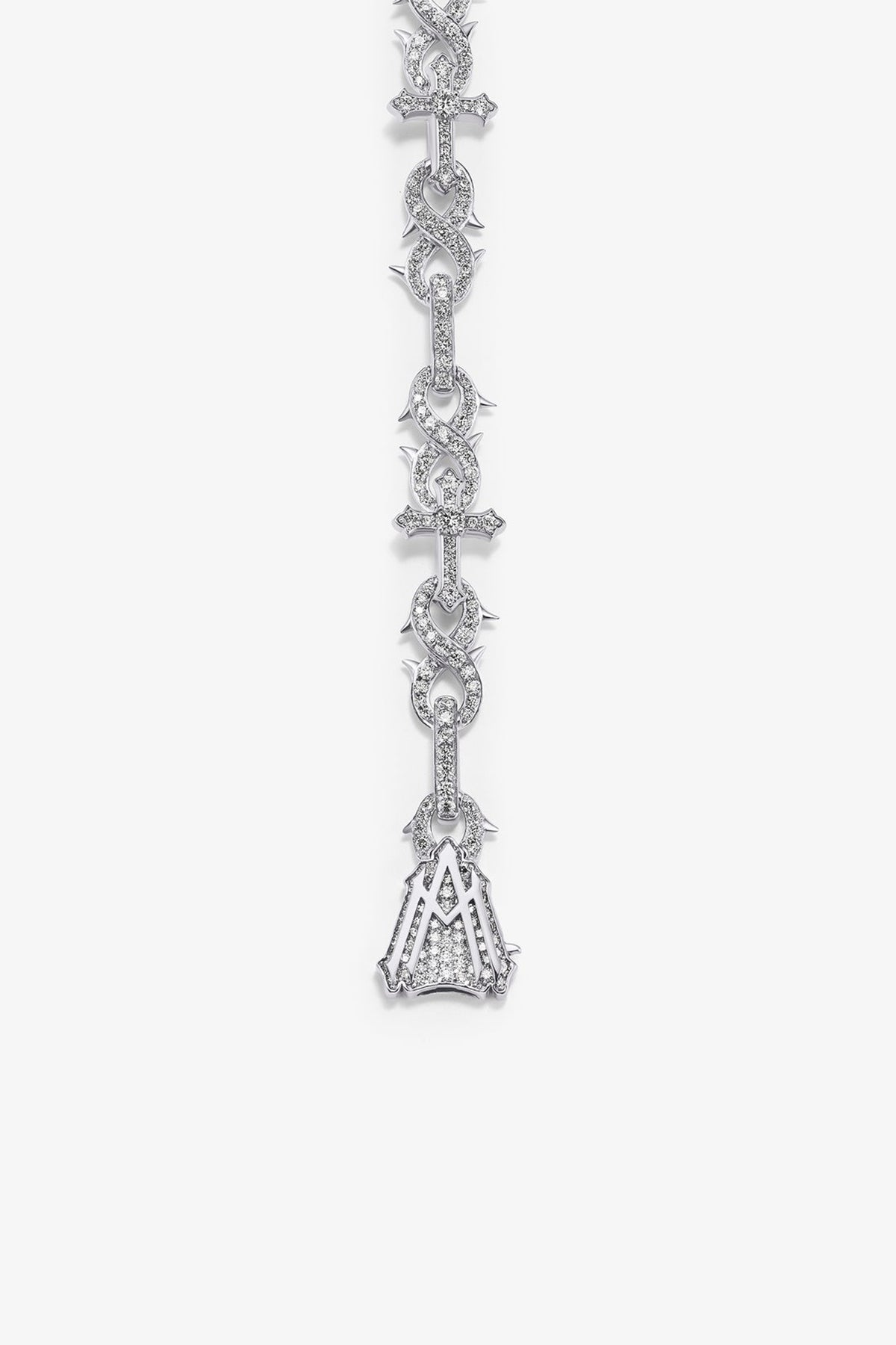 ALEX MOSS | WHITE GOLD ST. MARK MINI BRACELET 7.5"