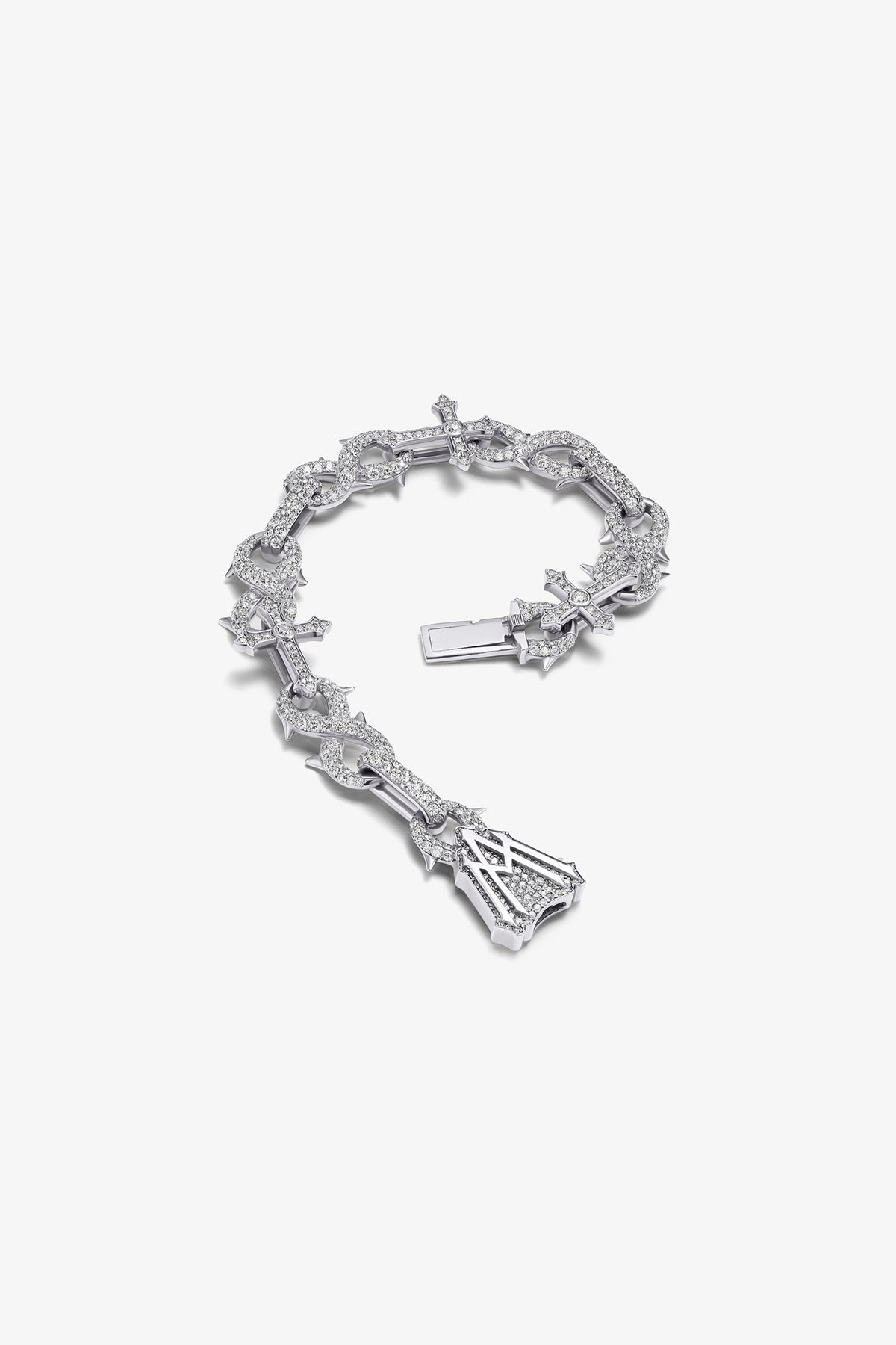 ALEX MOSS | WHITE GOLD ST. MARK CLASSIC BRACELET 7.25"