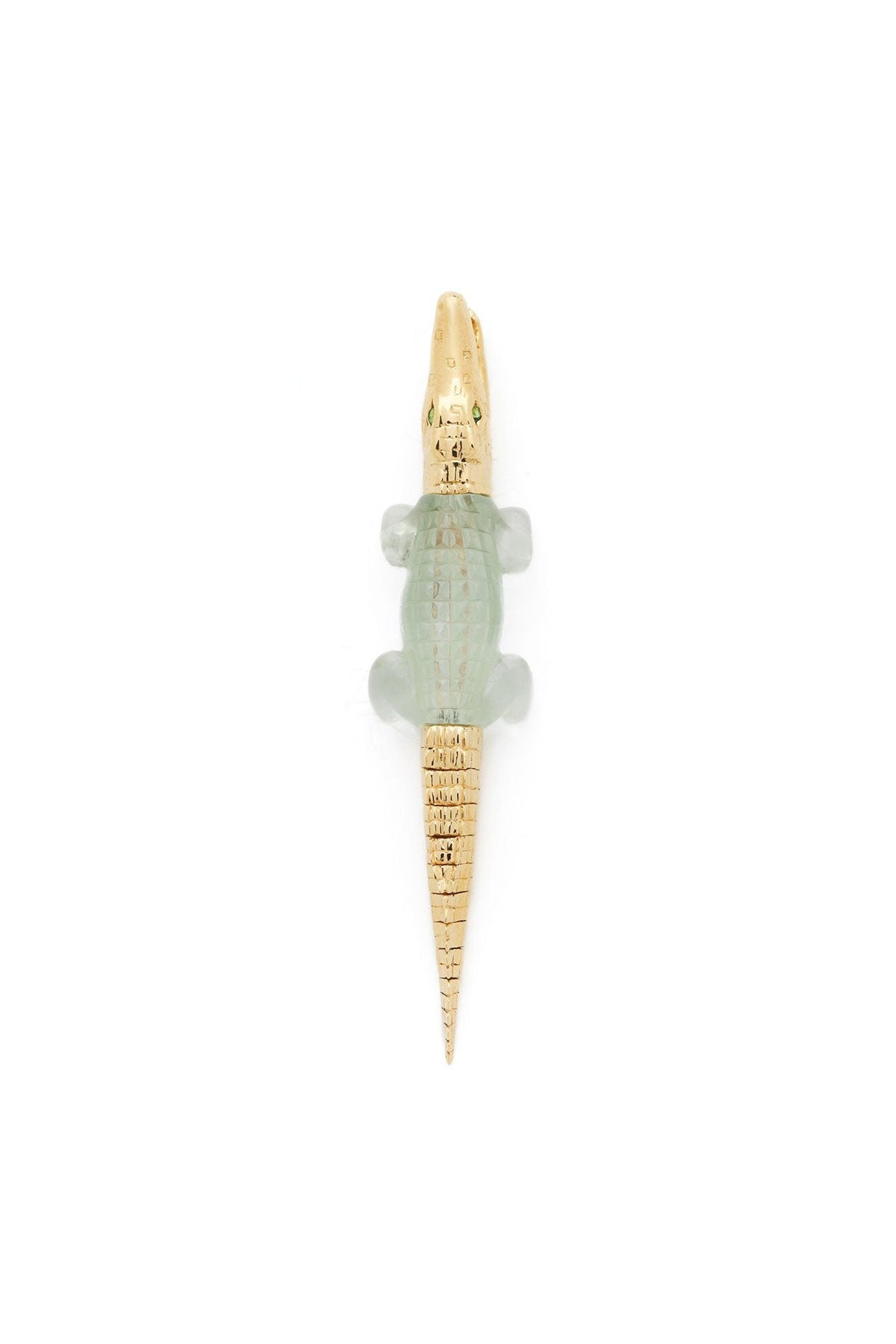 Bibi Van Der Velden | Alligator Green Amethyst Bite Earring