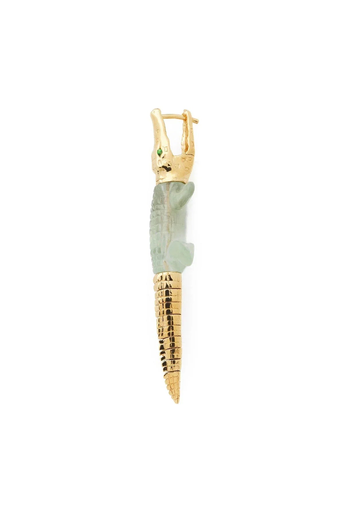 Bibi Van Der Velden | Alligator Green Amethyst Bite Earring