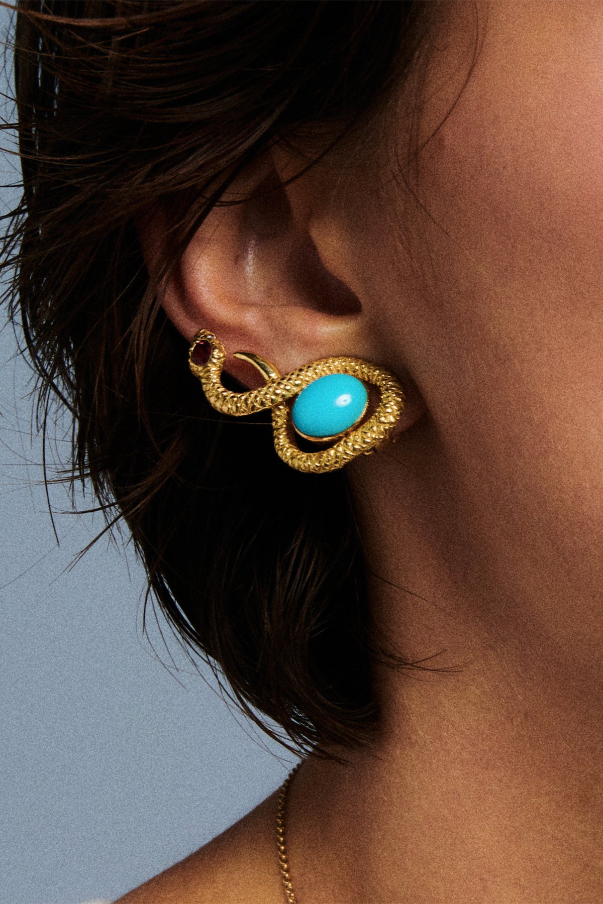 RENATO CIPULLO | TURQUOISE TRECCIA EARRING