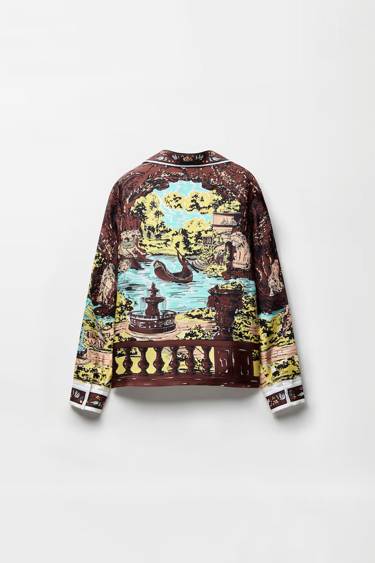 VERSACE | Printed Silk Twill Slim Shirt