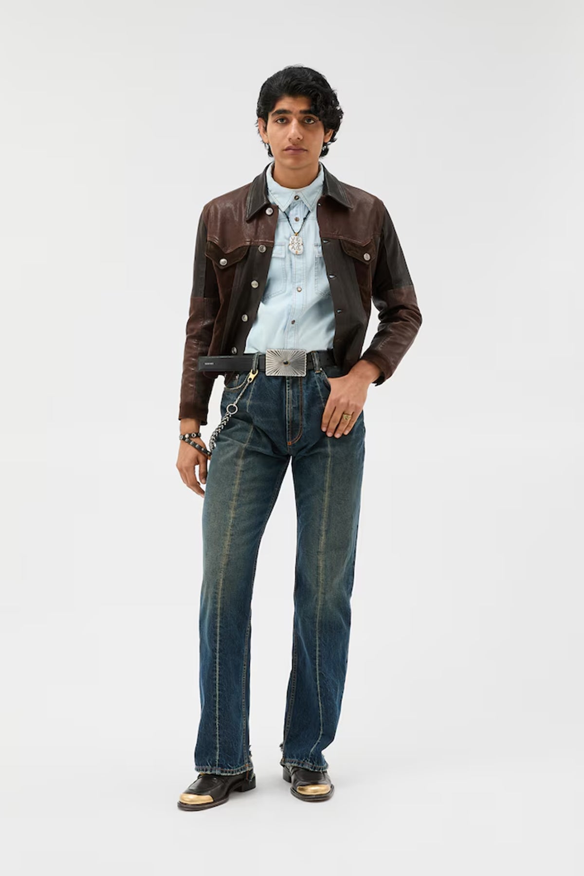 VERSACE | LEATHER BLOUSON