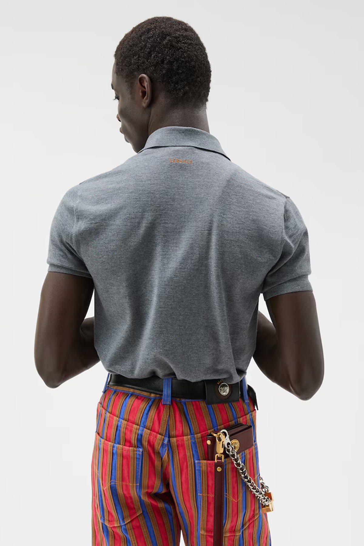 VERSACE | RAYS INTARSIA POLO