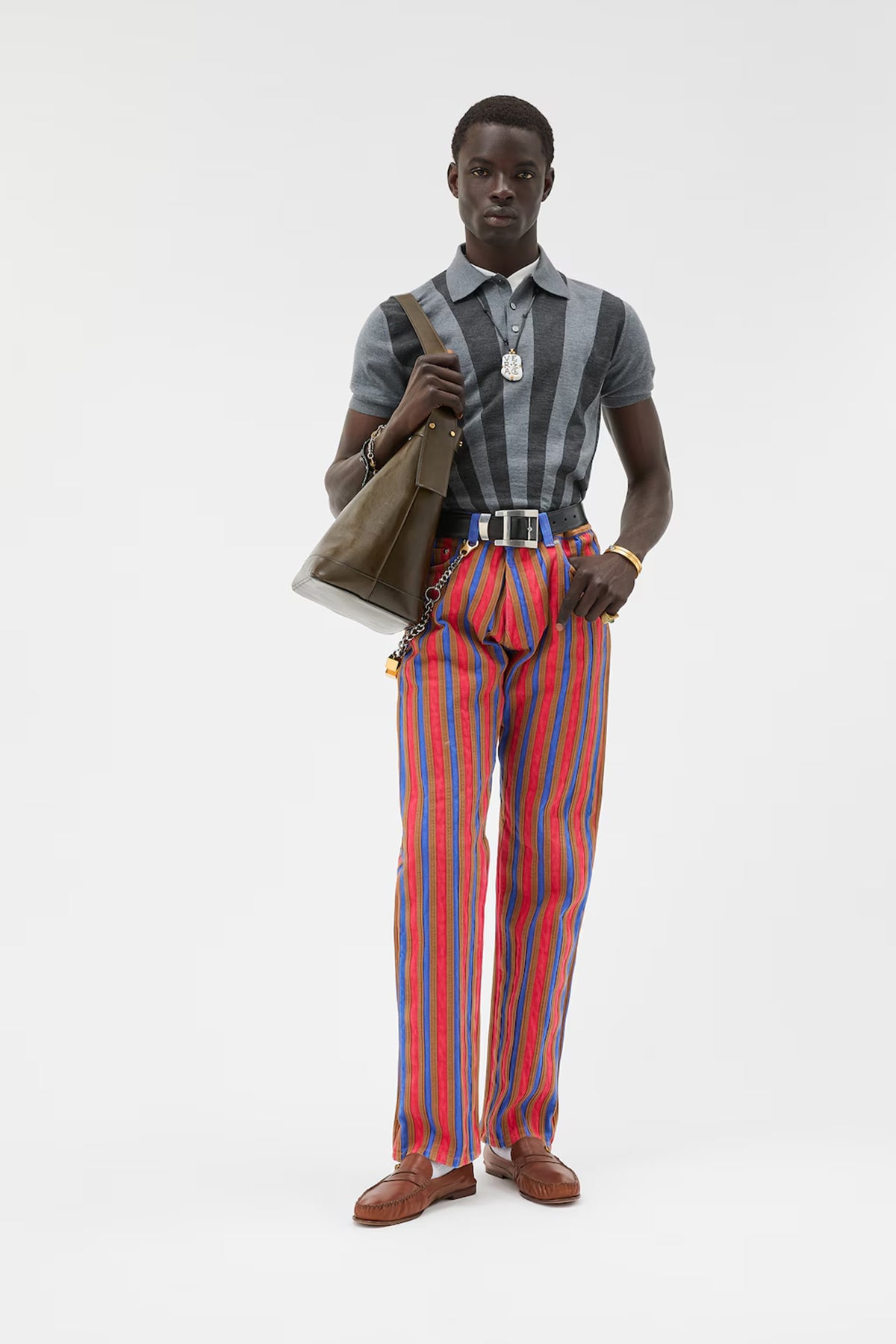 VERSACE | RAYS INTARSIA POLO