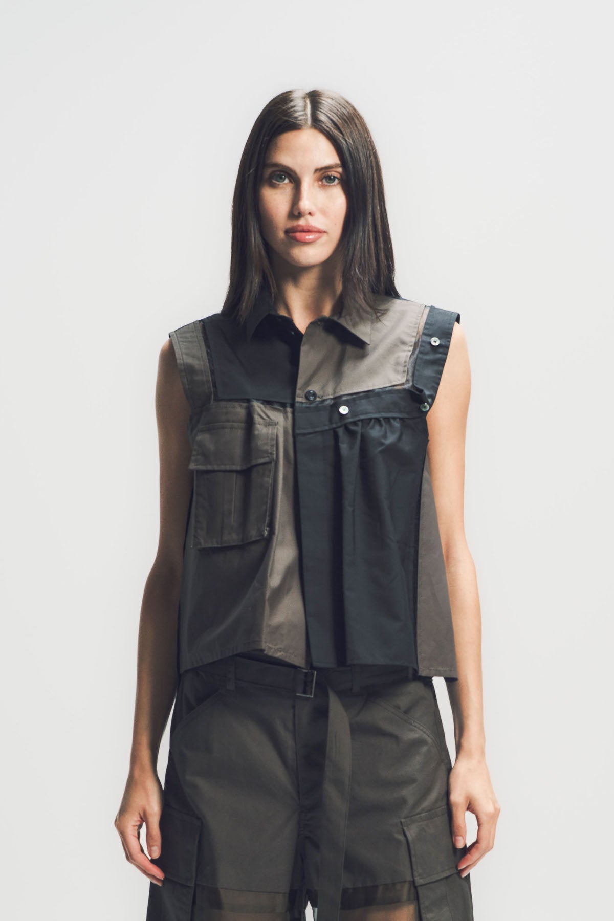 SACAI | POPLIN X COTTON WEATHER SHIRT