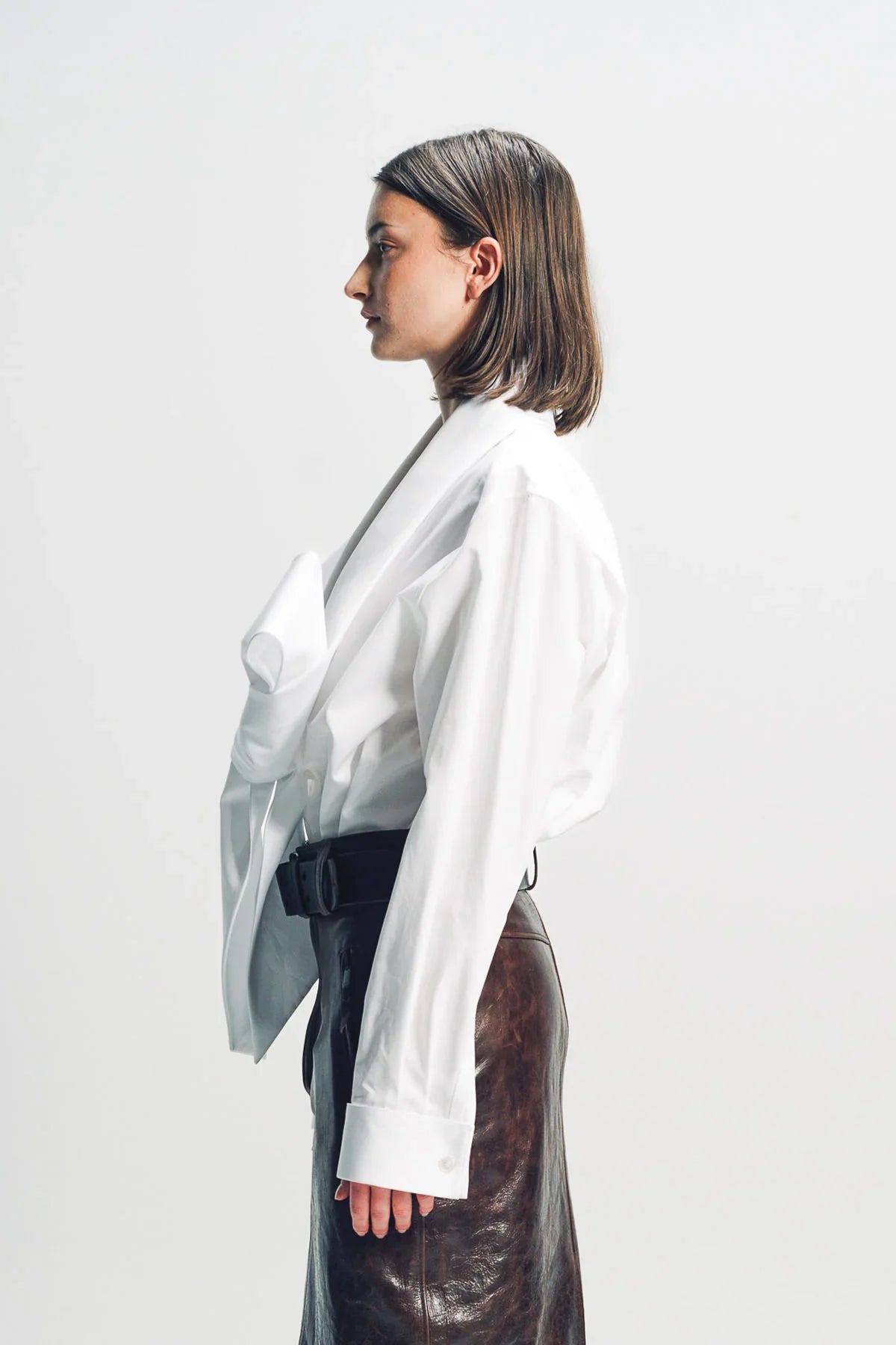 SAINT LAURENT | LAVALLIÈRE SHIRT IN COTTON POPLIN