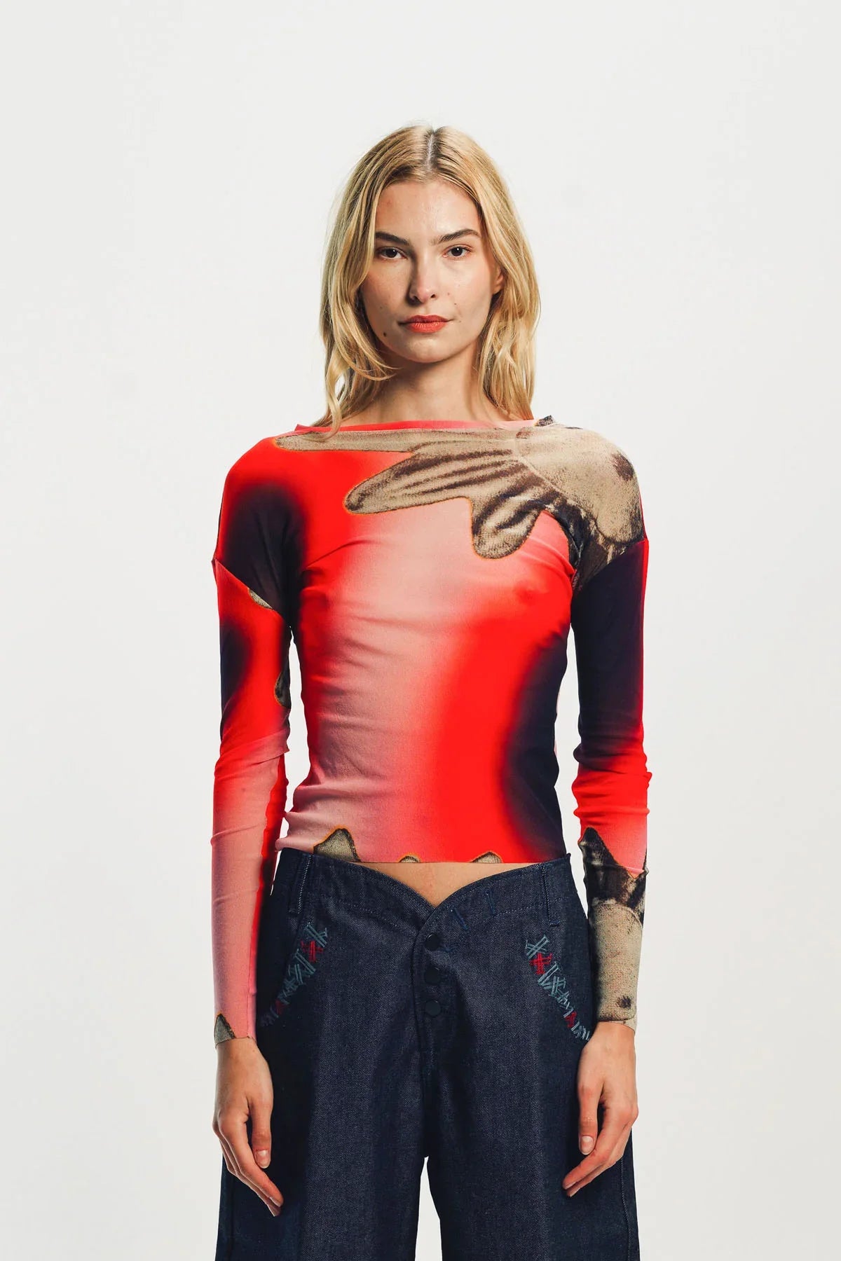PAULA CANOVAS DEL VAS | ACID FLOWER MESH TOP
