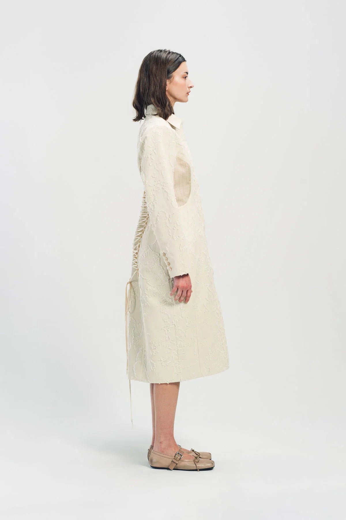 MERUERT TOLEGEN | JACQUARD COCOON COAT