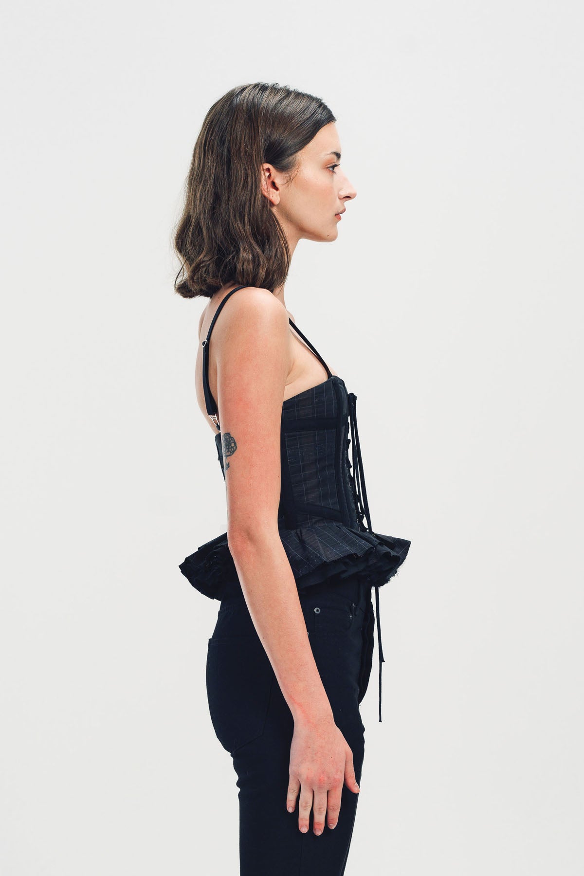MERUERT TOLEGEN | CORSET RUFFLE TOP