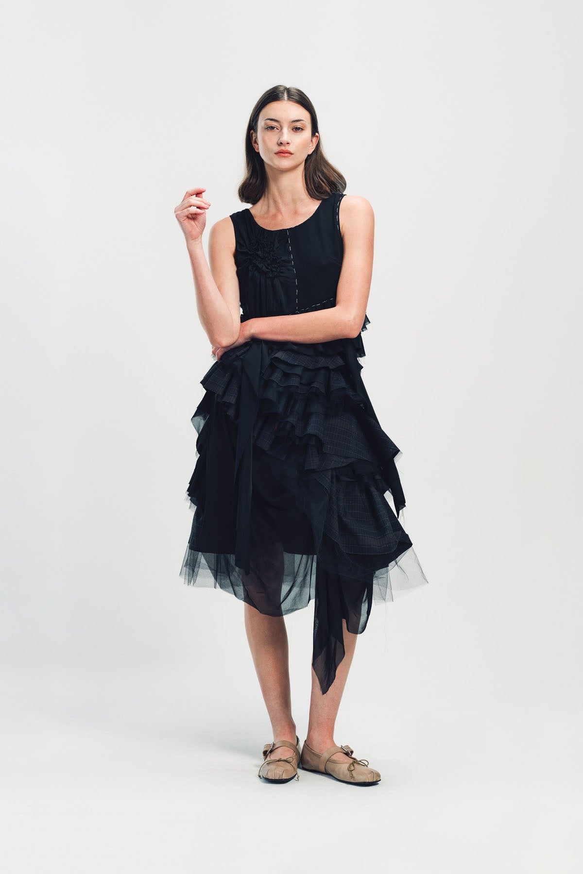 MERUERT TOLEGEN | PLAID LAYERED SKIRT