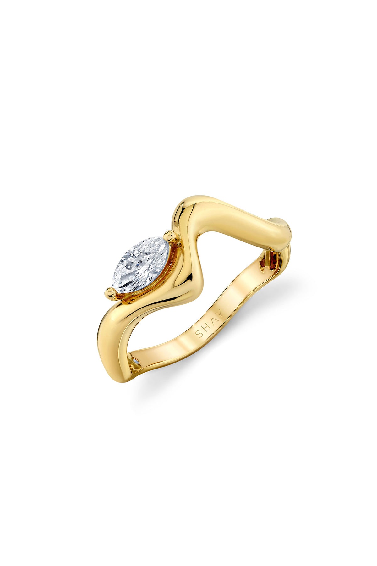 Shay | Diamond Marquise Wave Pinky Ring