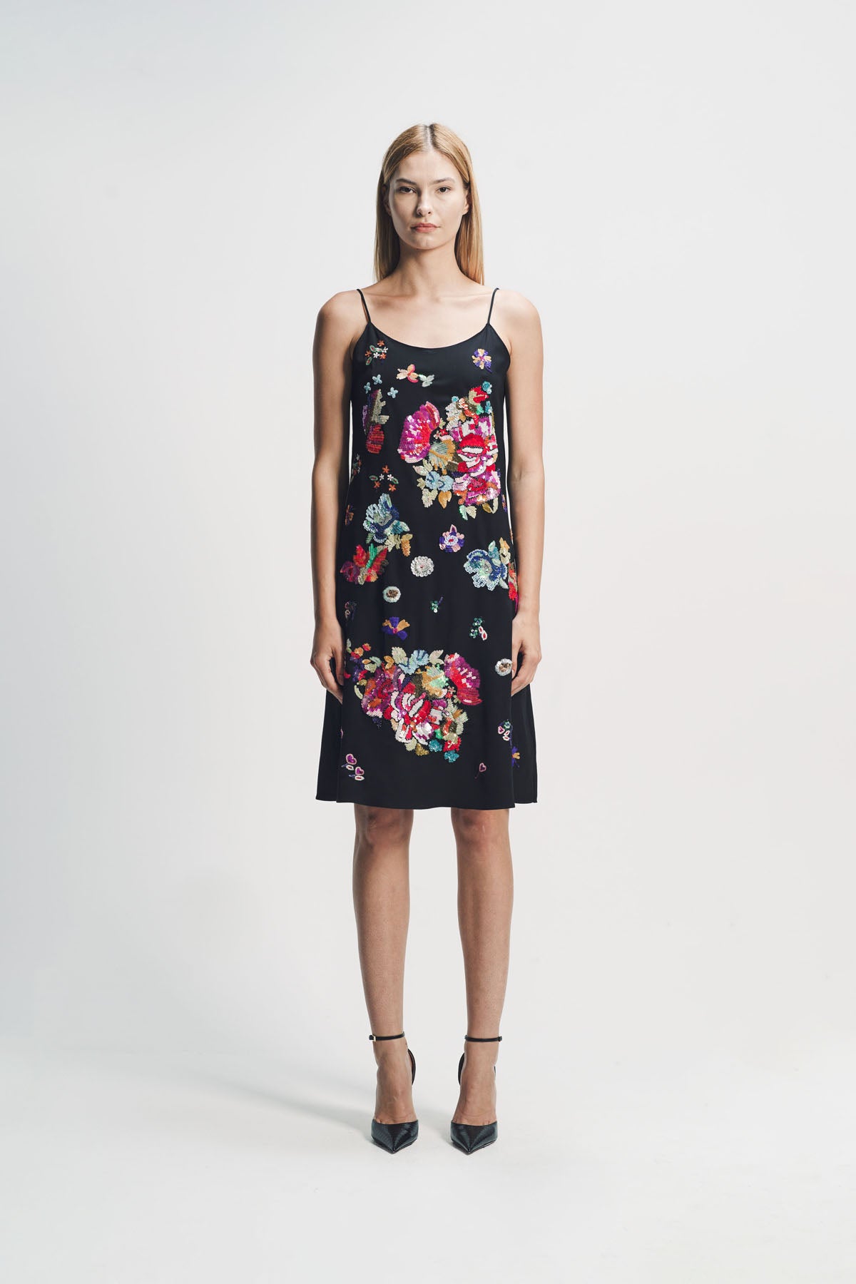 Libertine | ‘Chinois Bouquet’ Embroidery Straight Slip Dress