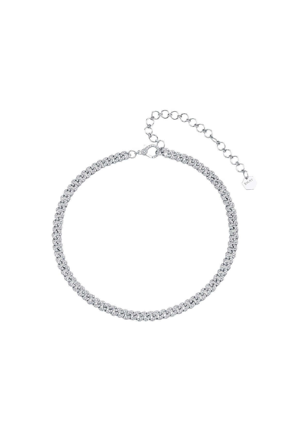Shay | Pave Diamond Mini Link Choker Necklace
