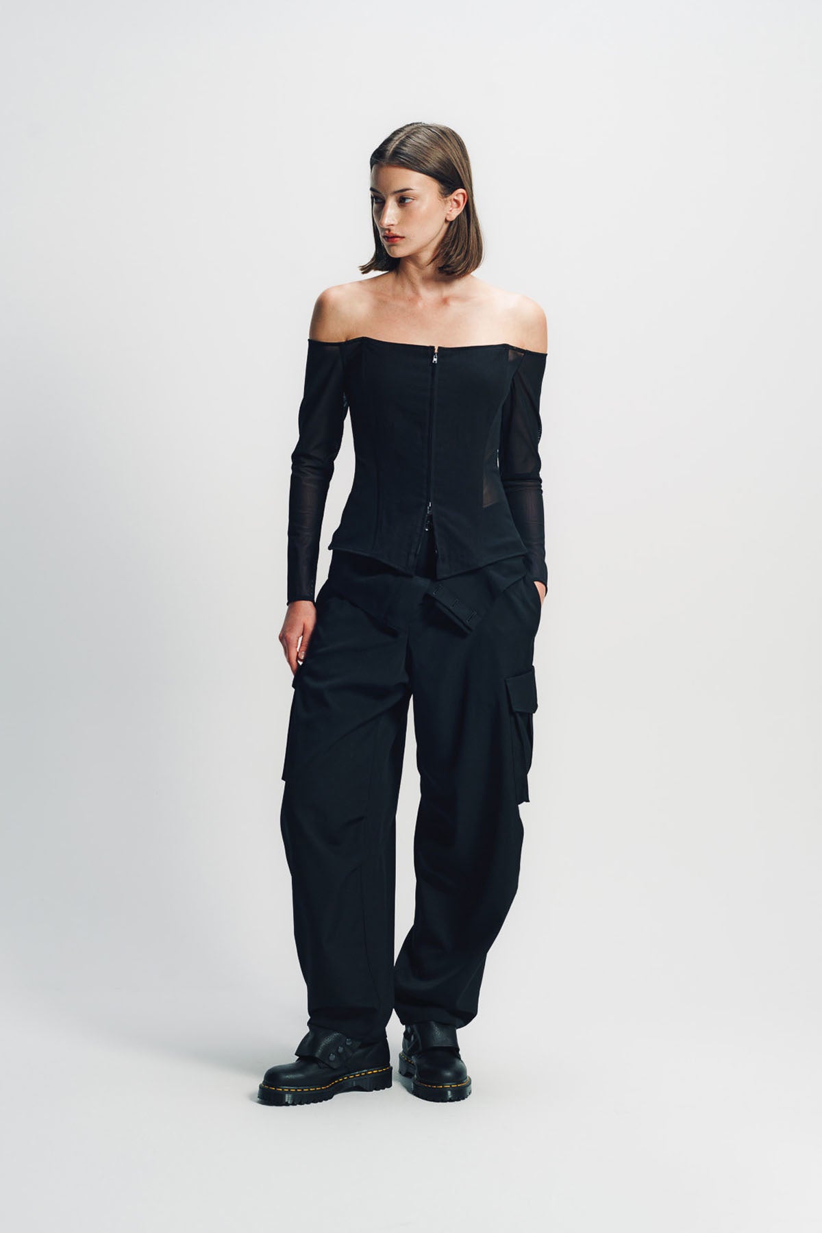 LIMI FEU | MUSLIN SLEEVED BUSTIER