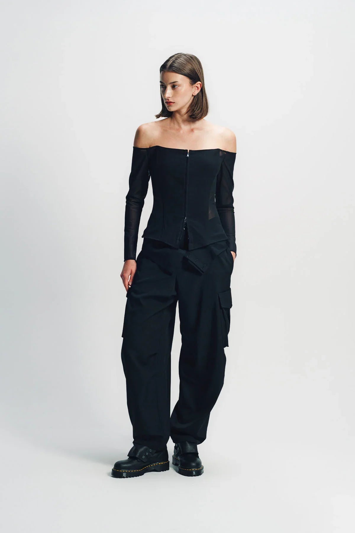 LIMI FEU | MUSLIN SLEEVED BUSTIER