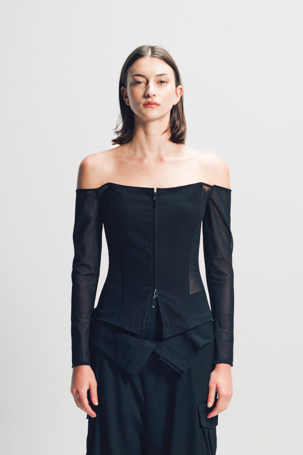 LIMI FEU | MUSLIN SLEEVED BUSTIER