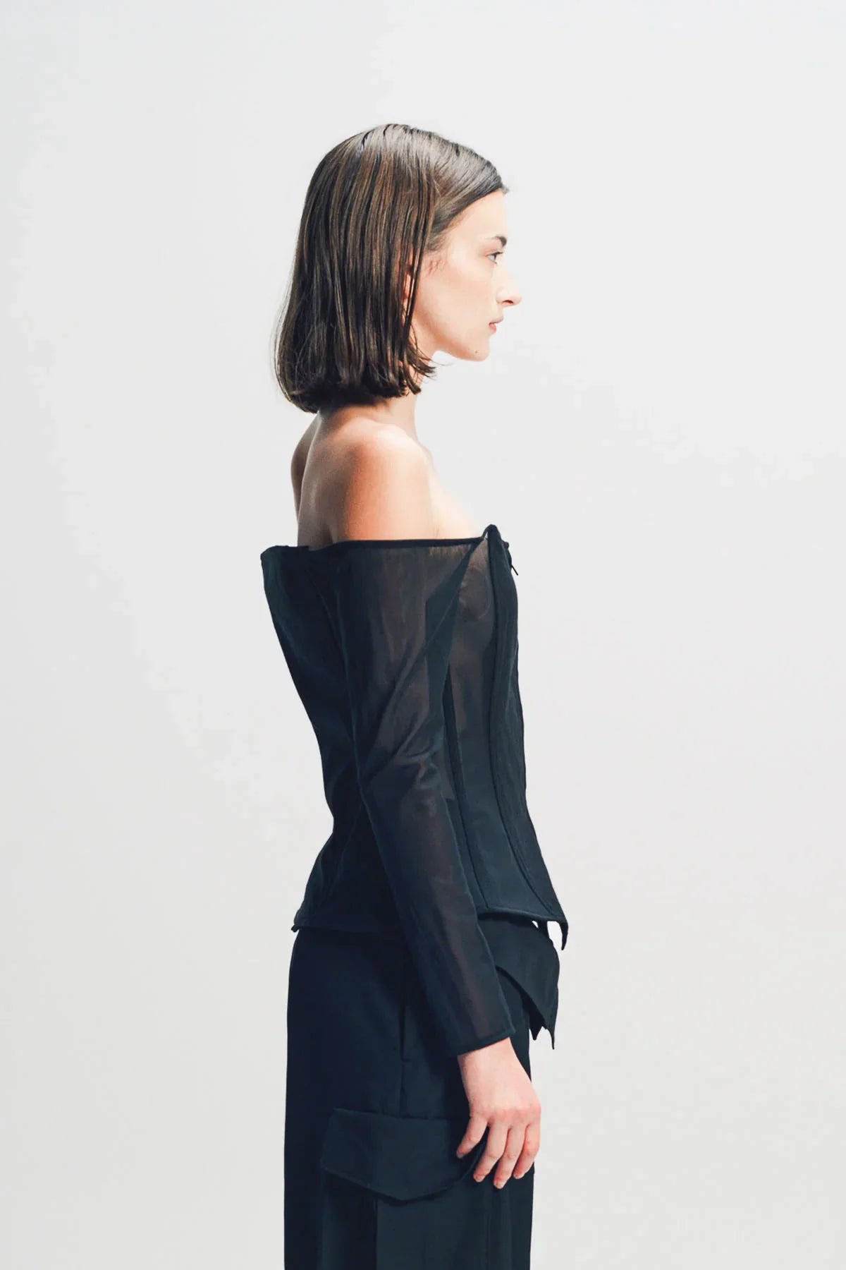 LIMI FEU | MUSLIN SLEEVED BUSTIER