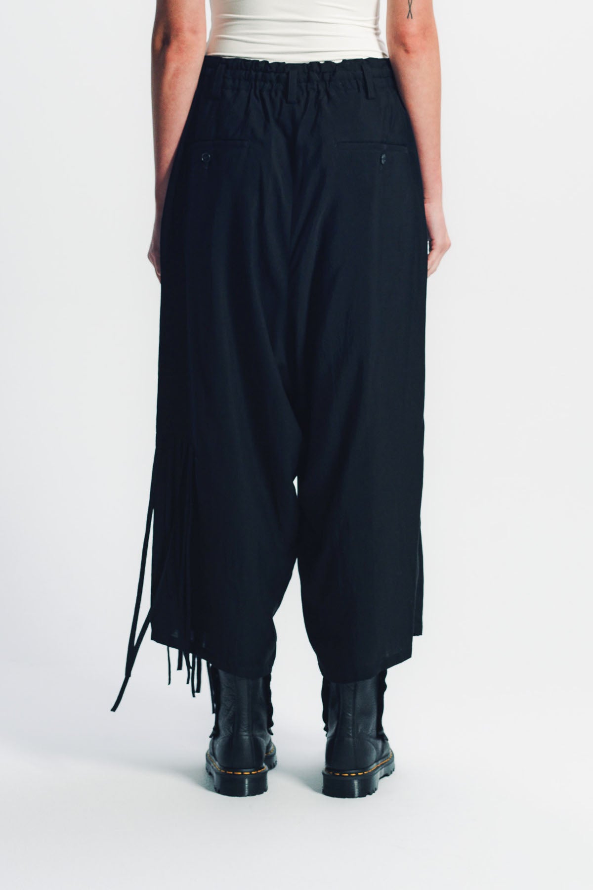 LIMI FEU | HIGH TWISTED GABARDINE FRINGE PANTS