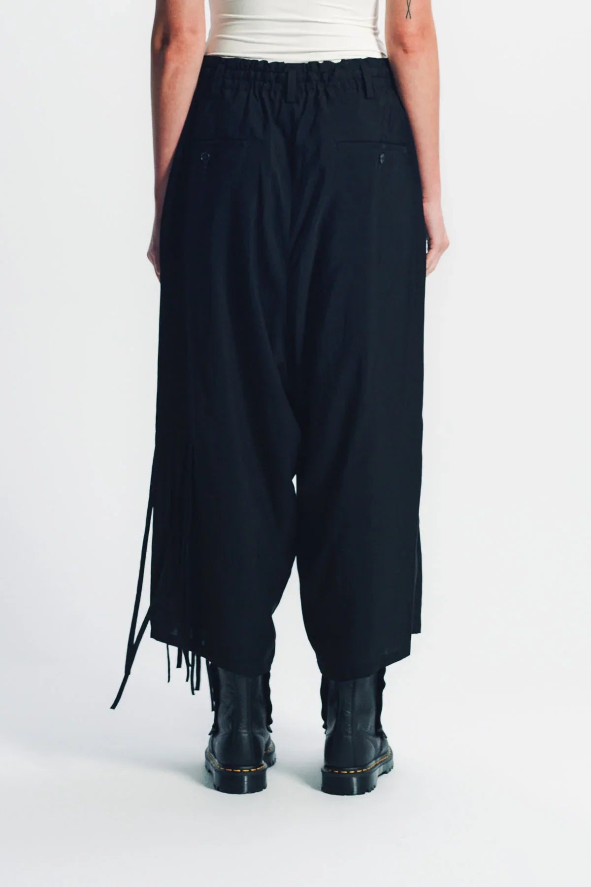 LIMI FEU | HIGH TWISTED GABARDINE FRINGE PANTS