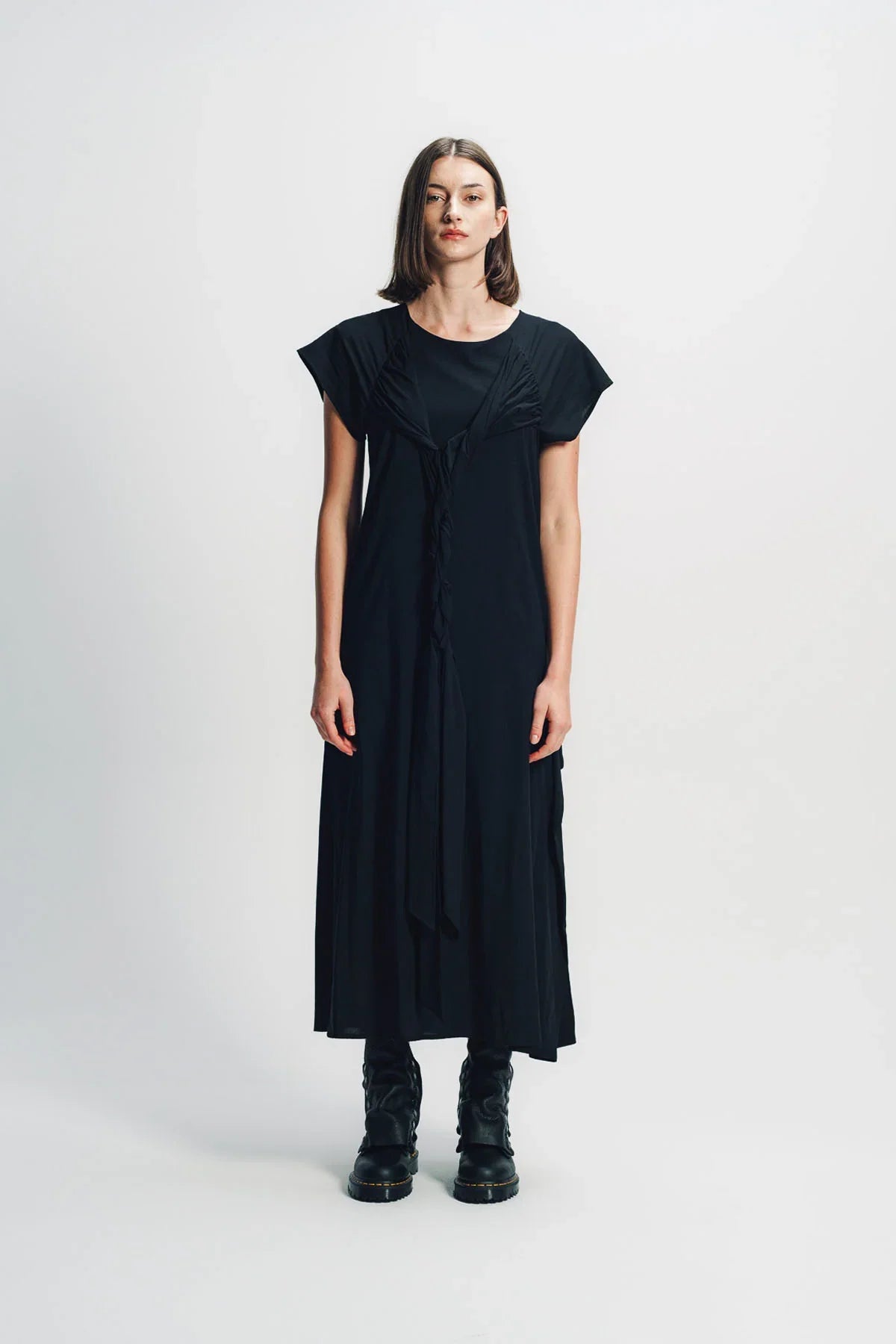 LIMI FEU | WRINKLED LAWN TWISTED DRESS