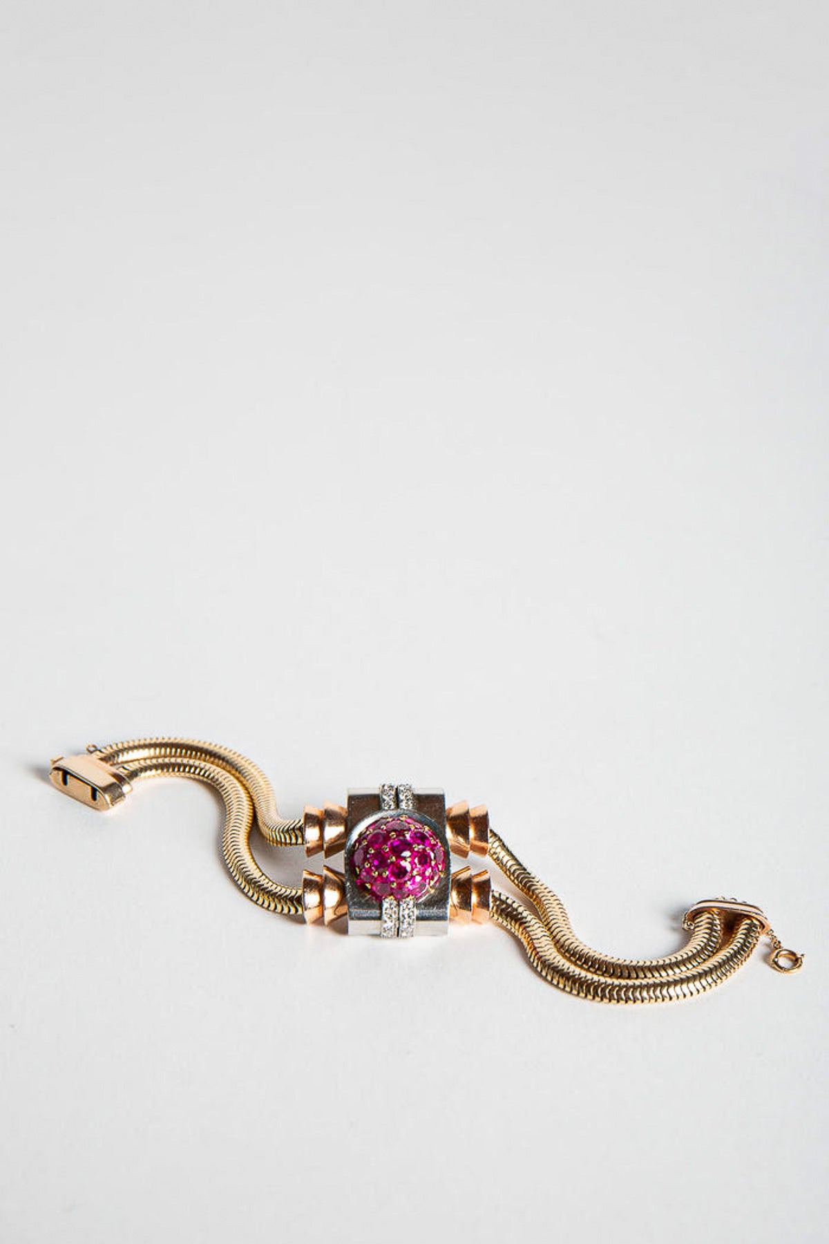 MAXFIELD PRIVATE COLLECTION | 1940'S RUBY & DIAMOND WATCH