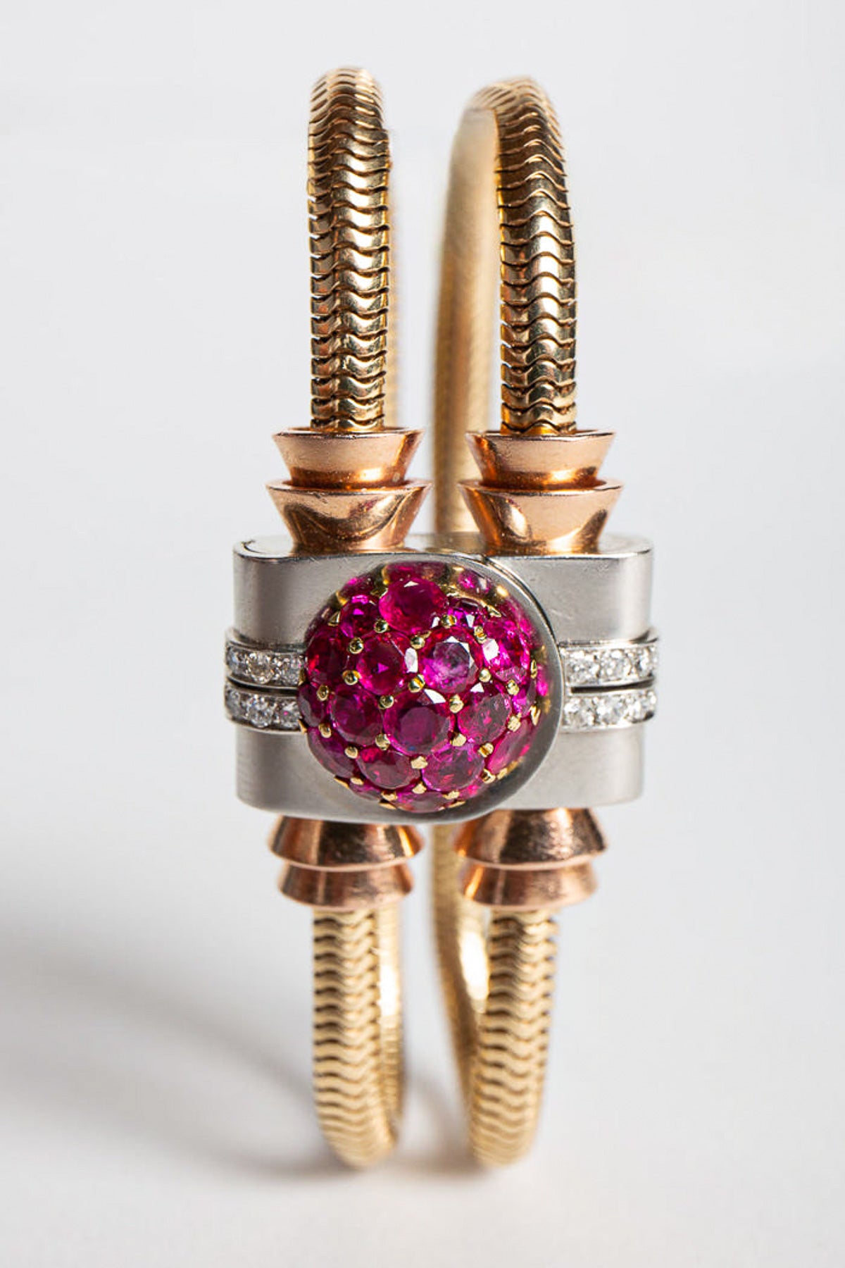 MAXFIELD PRIVATE COLLECTION | 1940'S RUBY & DIAMOND WATCH