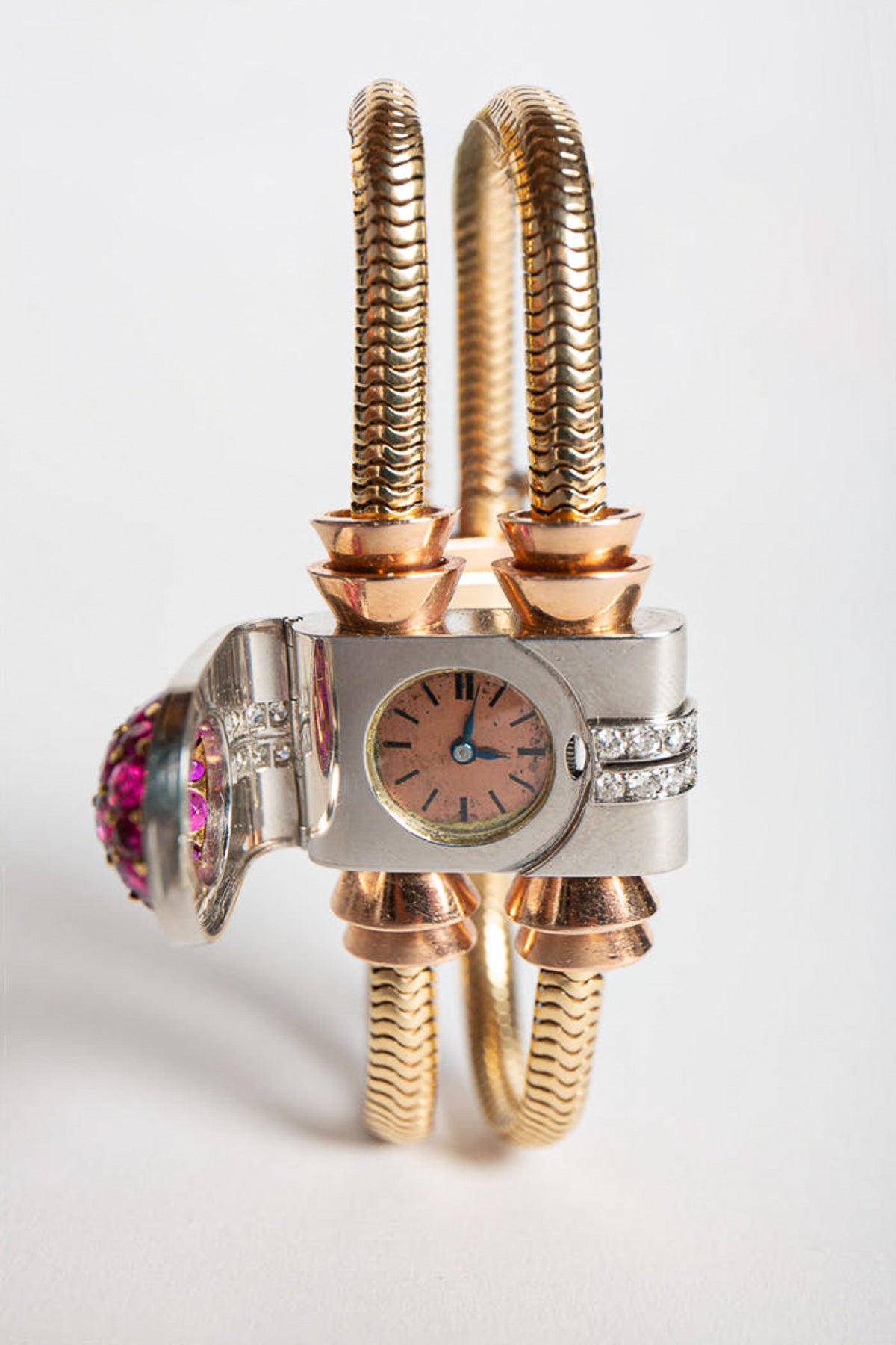 MAXFIELD PRIVATE COLLECTION | 1940'S RUBY & DIAMOND WATCH