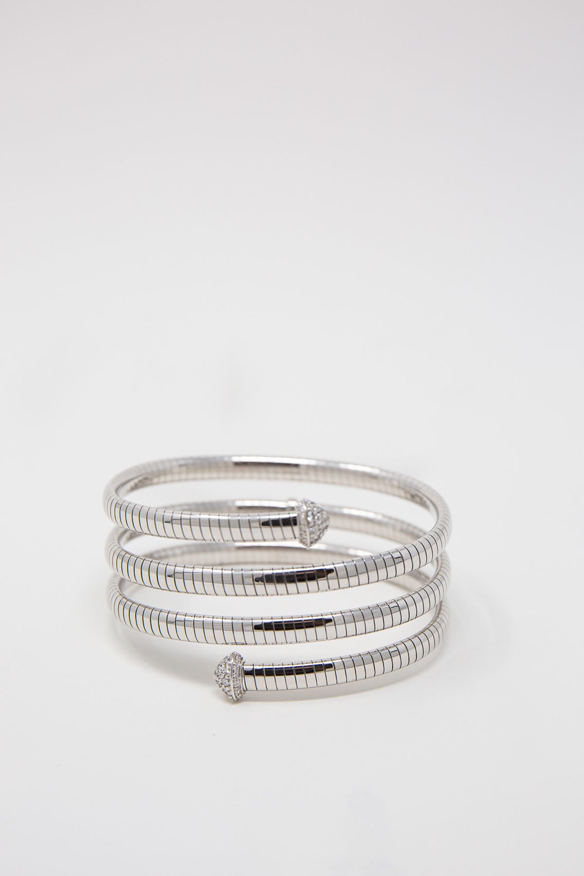 MATTIA CIELO | 18K WHITE GOLD & TITANIUM DIAMOND SWIRL BRACELET