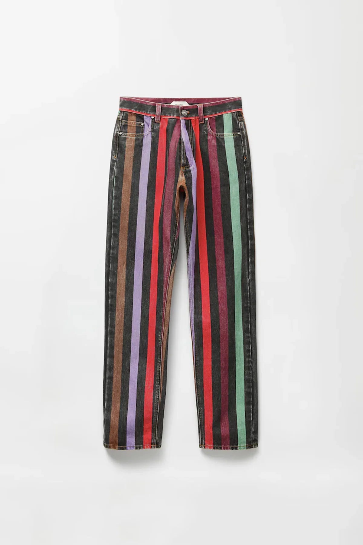 VERSACE | Striped Straight Jeans