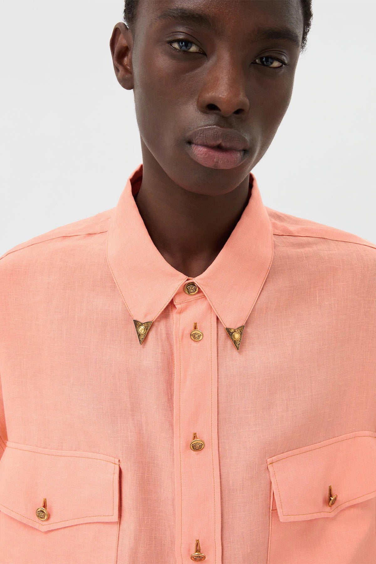 VERSACE | Linen Relaxed Shirt